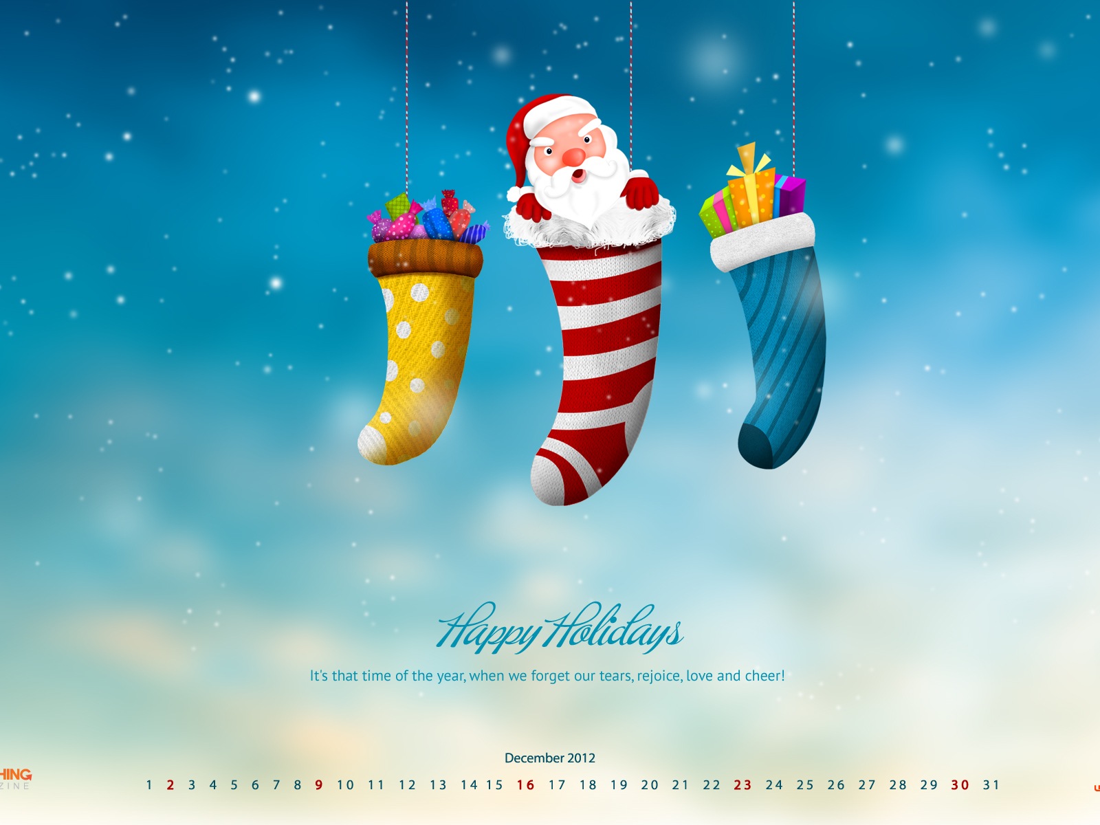 December 2012 Calendar wallpaper (1) #19 - 1600x1200