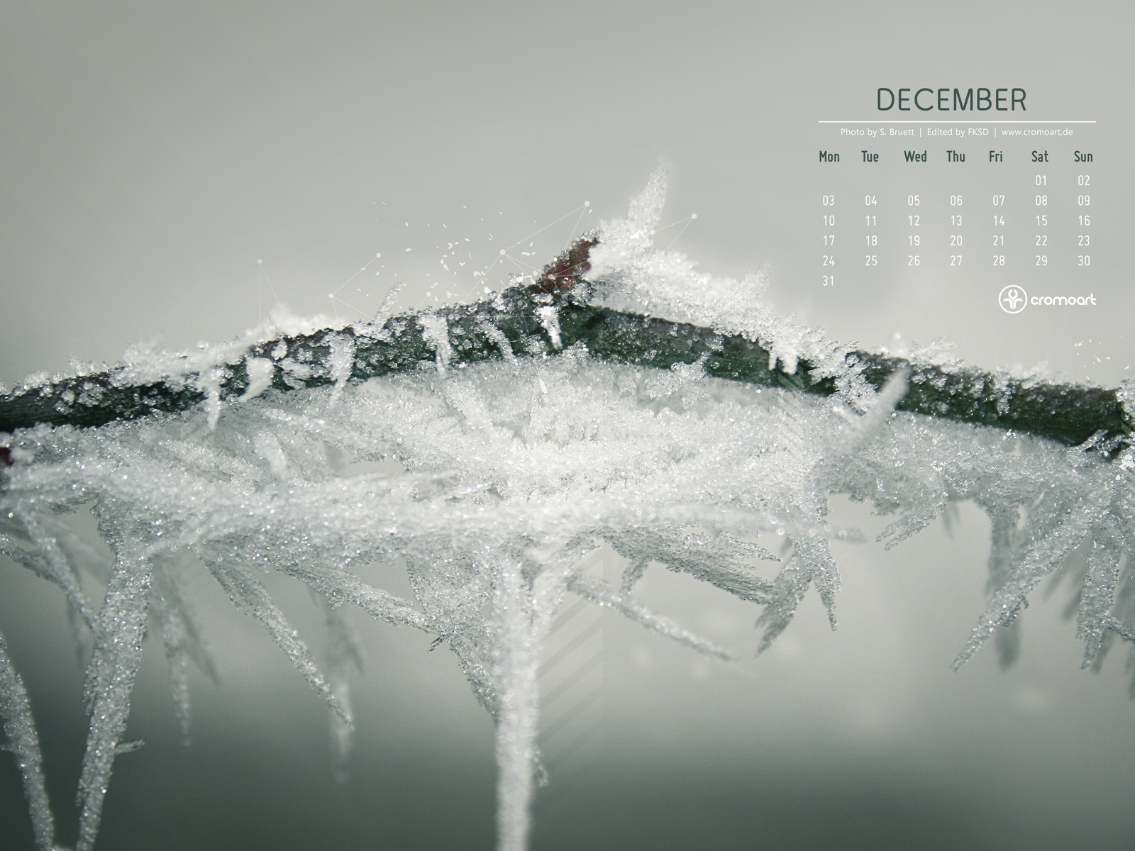 December 2012 Calendar wallpaper (2) #20 - 1600x1200