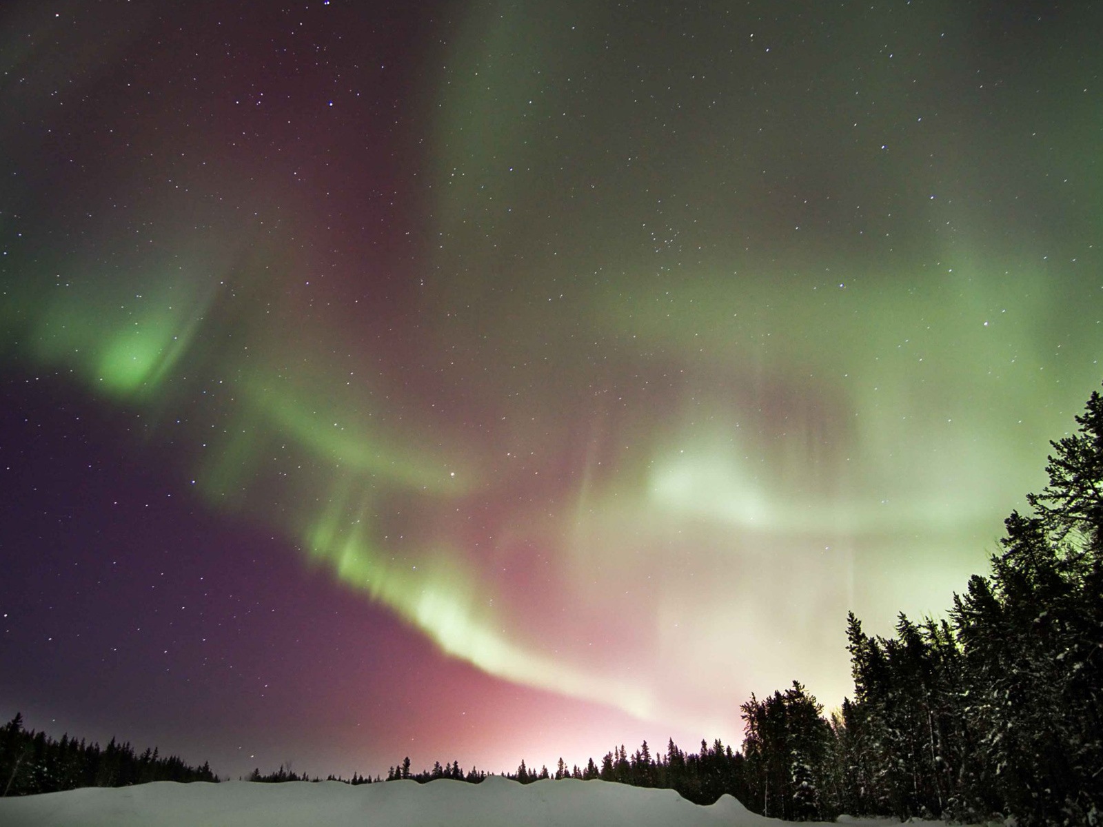 Природные чудеса Northern Lights HD обои (1) #18 - 1600x1200