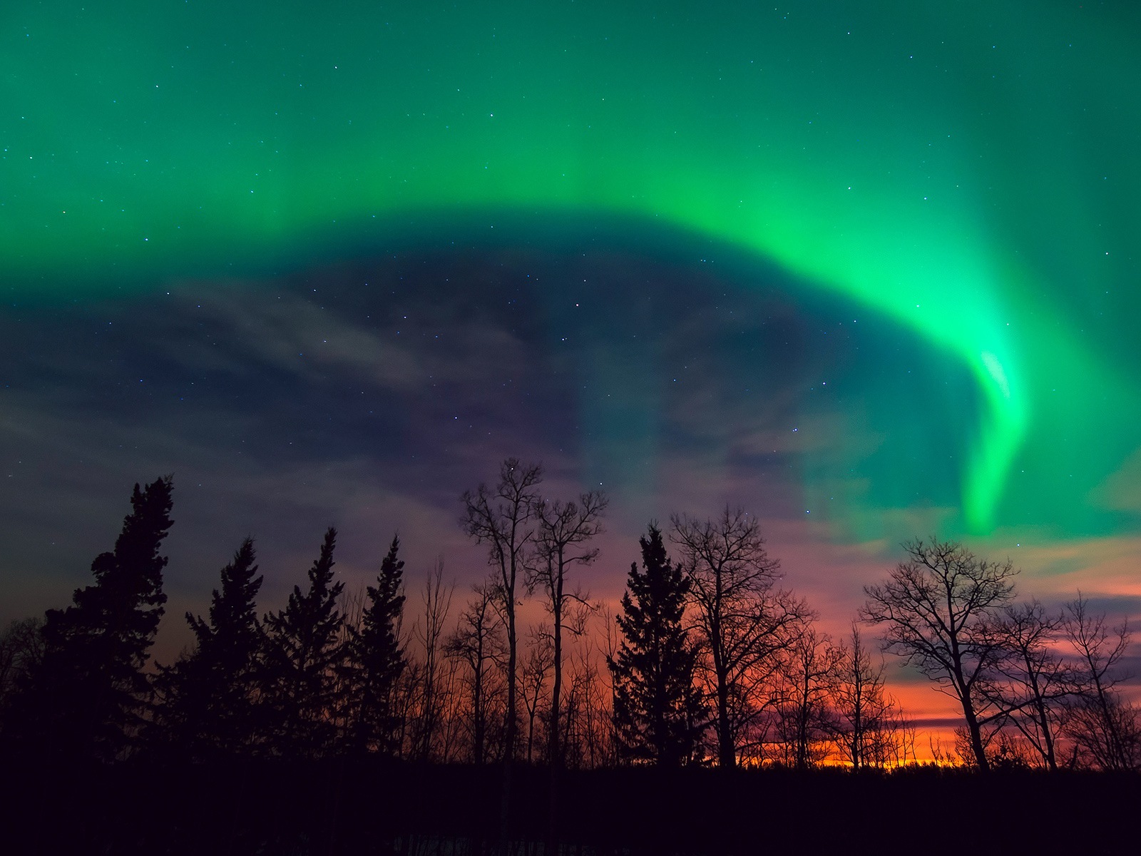 Природные чудеса Northern Lights HD обои (1) #19 - 1600x1200