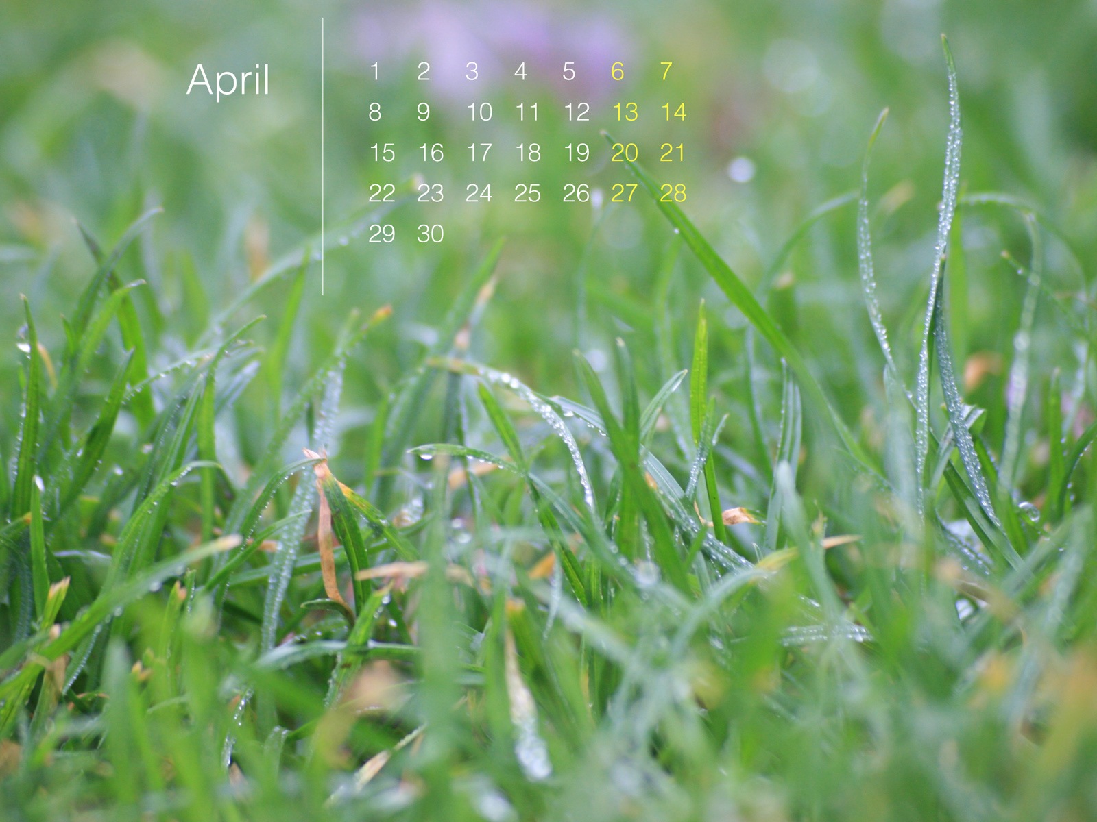 04 2013 Calendar fondo de pantalla (2) #17 - 1600x1200