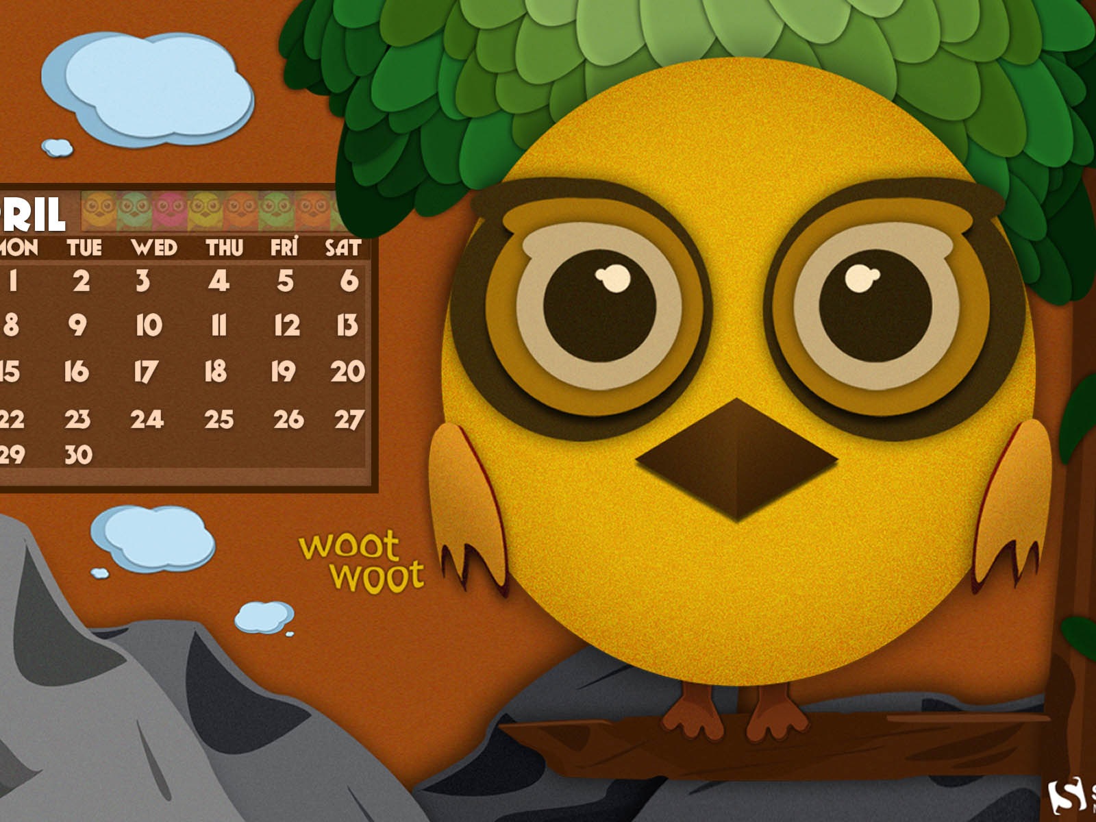 April 2013 Calendar wallpaper (2) #26 - 1600x1200