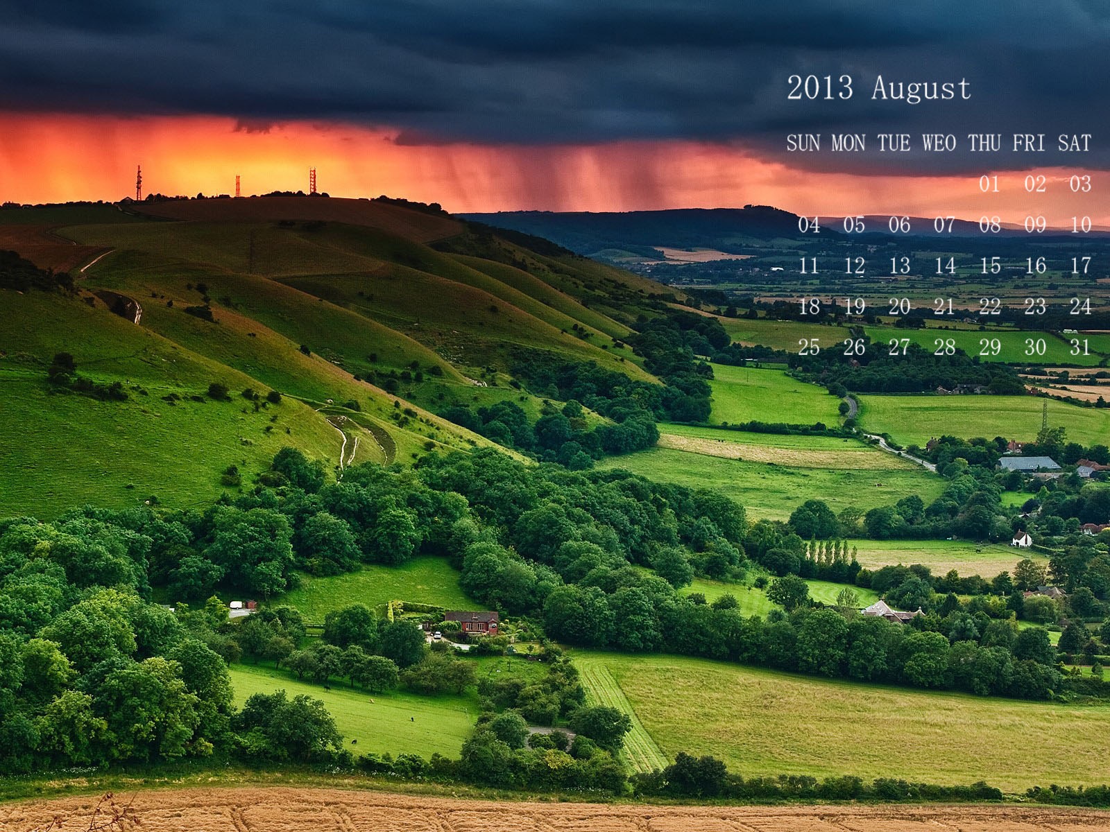 08 2013 calendario fondo de pantalla (1) #3 - 1600x1200