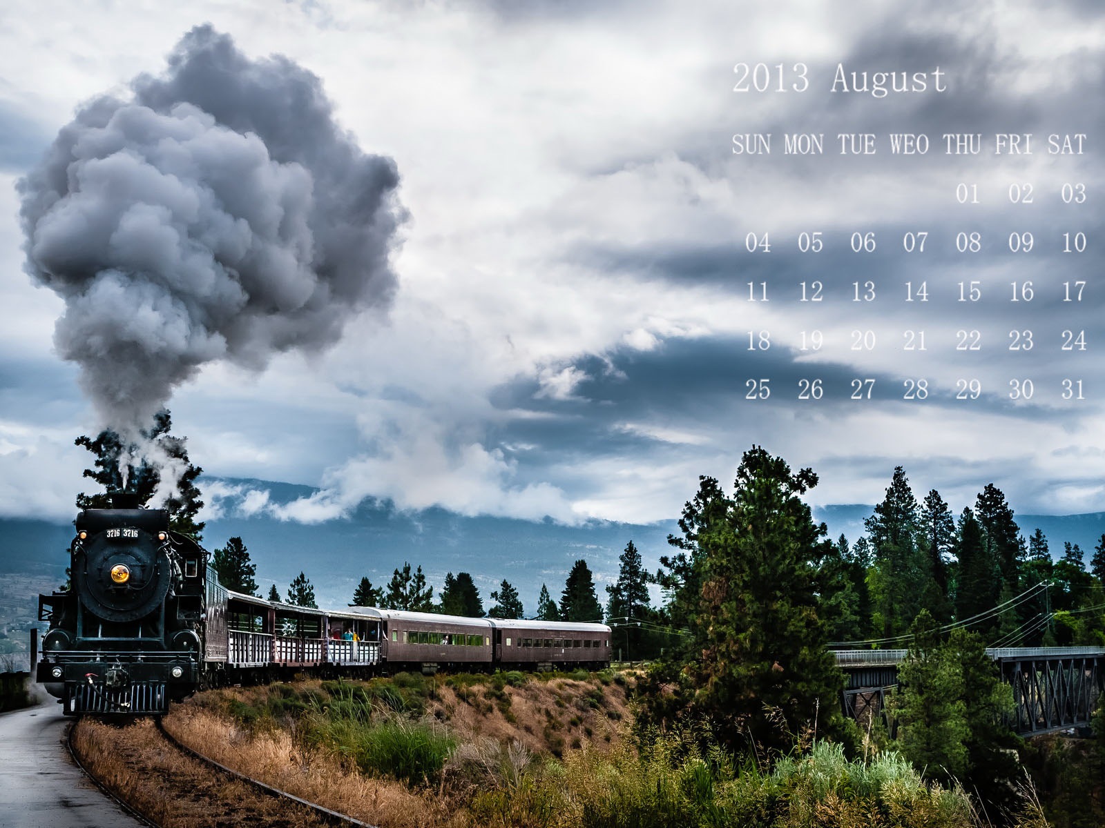 08 2013 calendario fondo de pantalla (1) #6 - 1600x1200