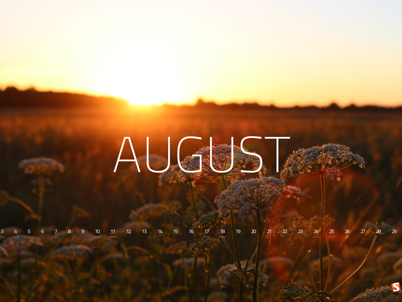Август 2013 календарь обои (2) #2 - 1600x1200