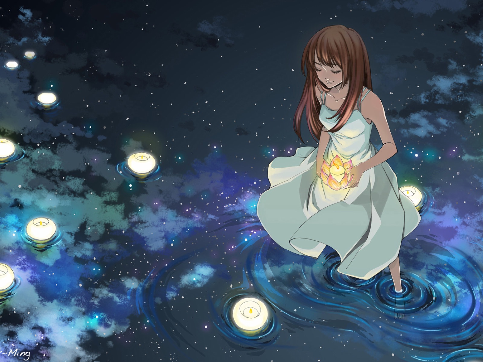 Firefly Summer beautiful anime wallpaper #5 - 1600x1200