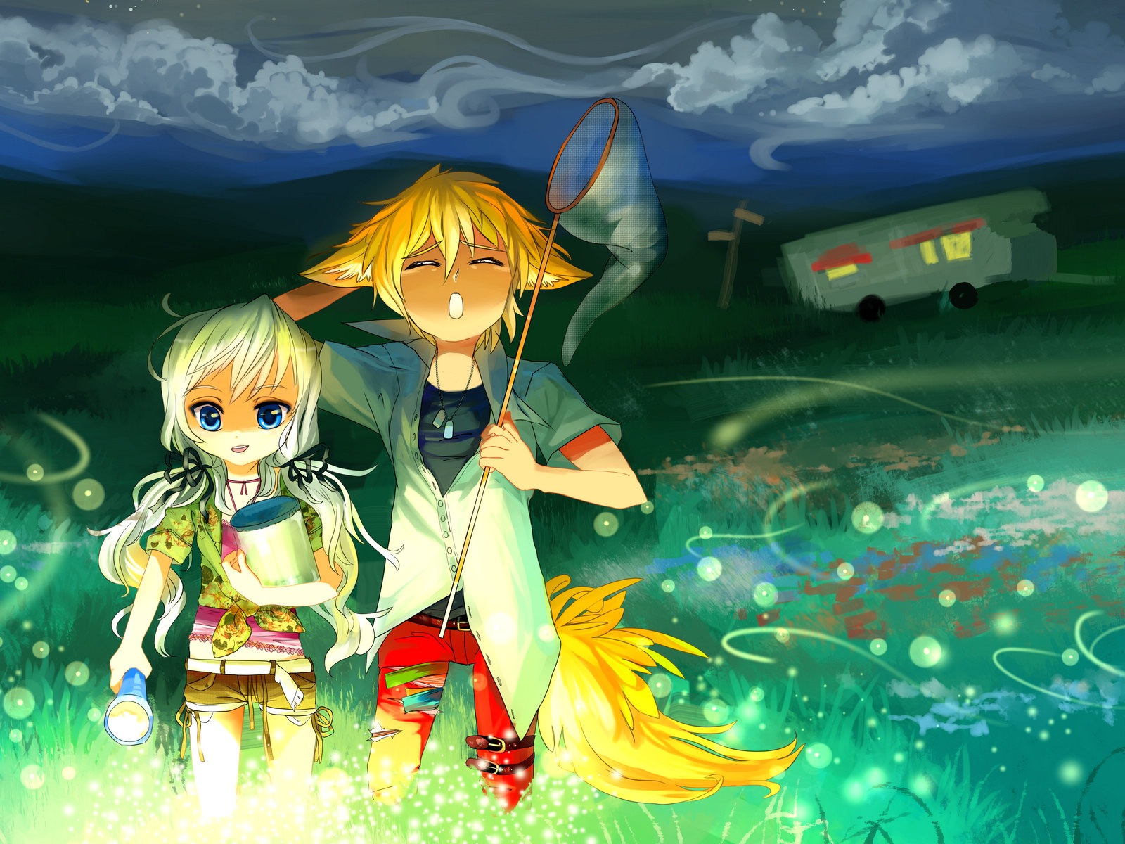 Firefly Summer beautiful anime wallpaper #15 - 1600x1200