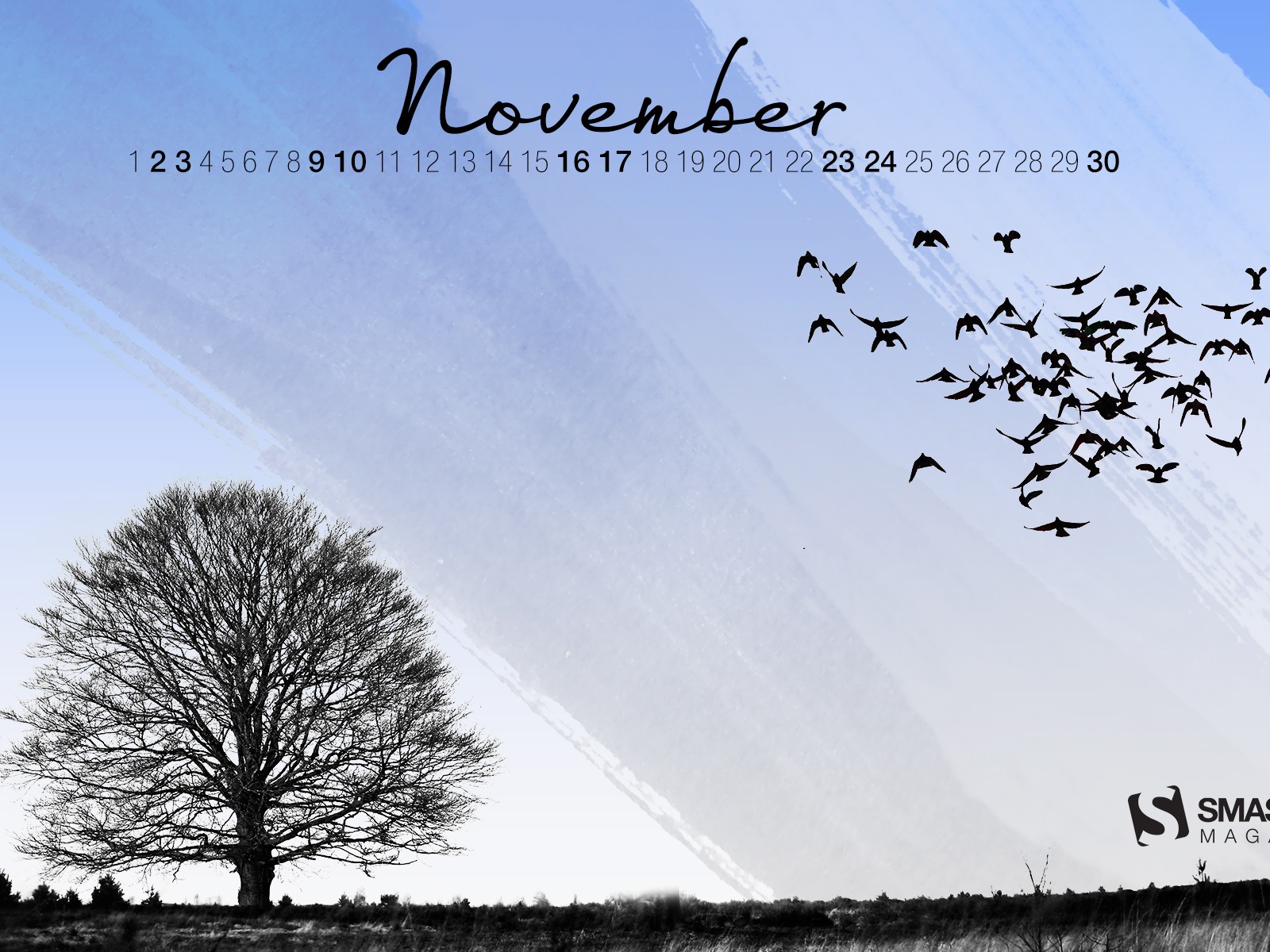 2013年11月カレンダー壁紙（2） #17 - 1600x1200