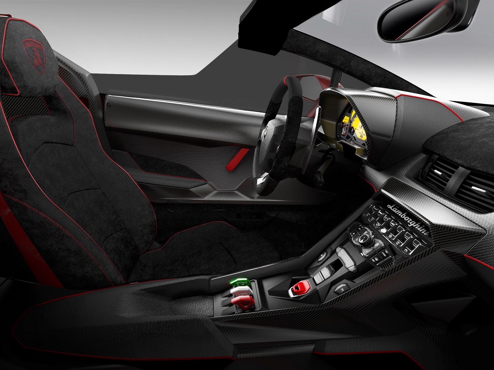 2014 Lamborghini Roadster Veneno красного суперкара HD обои #7 - 1600x1200