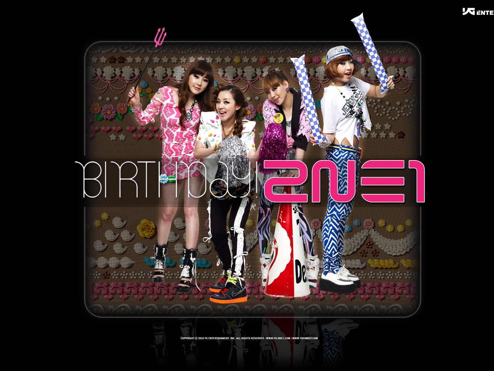 한국 음악 소녀 그룹 2NE1의 HD 배경 화면 #18 - 1600x1200