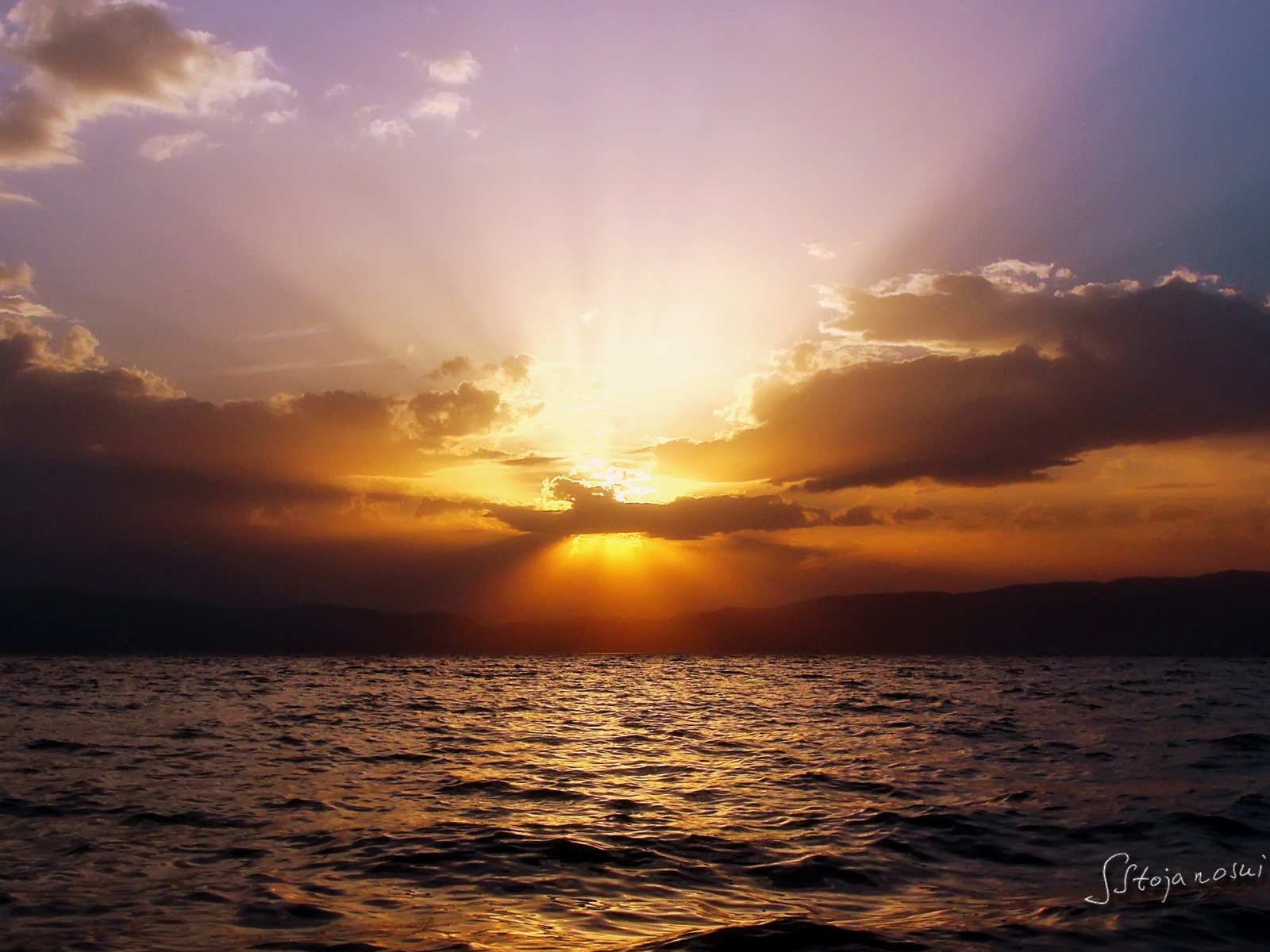 After sunset, Lake Ohrid, Windows 8 theme HD wallpapers #7 - 1600x1200