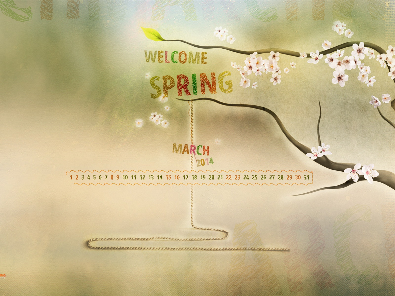 Mars 2014 calendriers fond d'écran (2) #17 - 1600x1200