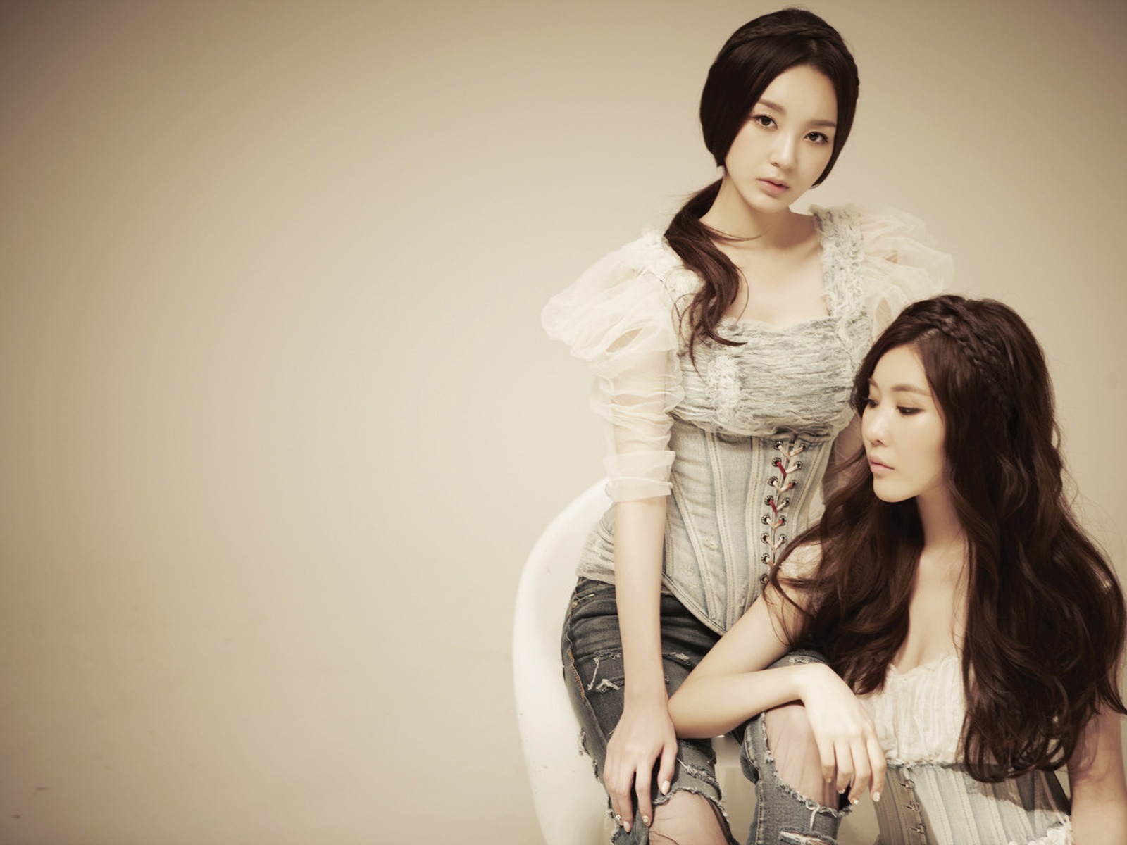 Davichi, корейский группы девушки дуэт, HD обои #8 - 1600x1200