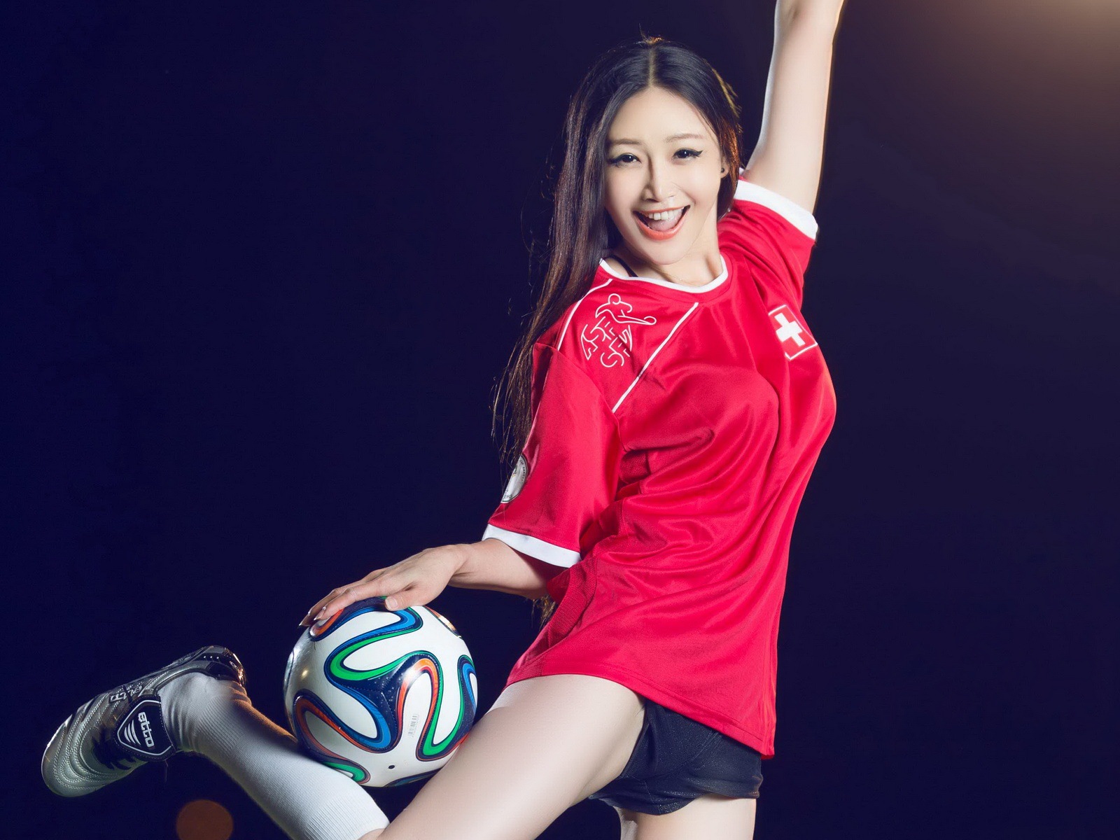 32 월드컵 유니폼, 축구 아기 아름다운 여자의 HD 배경 화면 #18 - 1600x1200