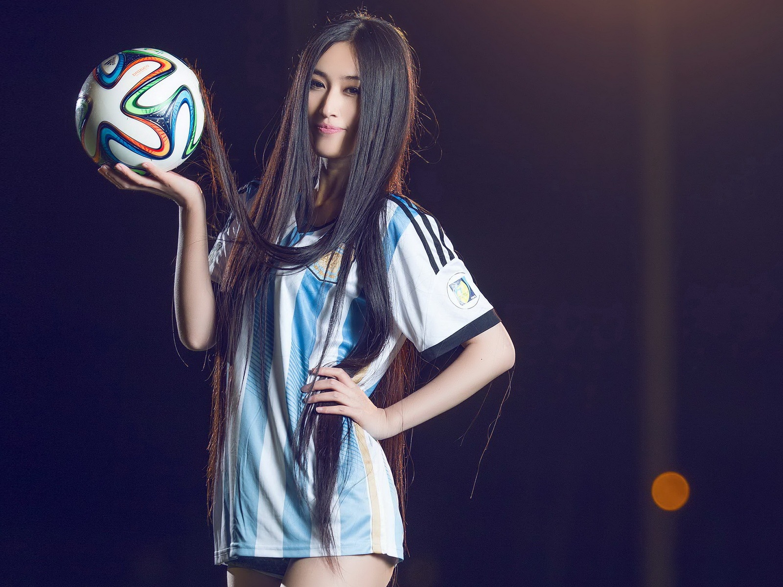 32 World Cup jerseys, football baby beautiful girls HD wallpapers #23 - 1600x1200