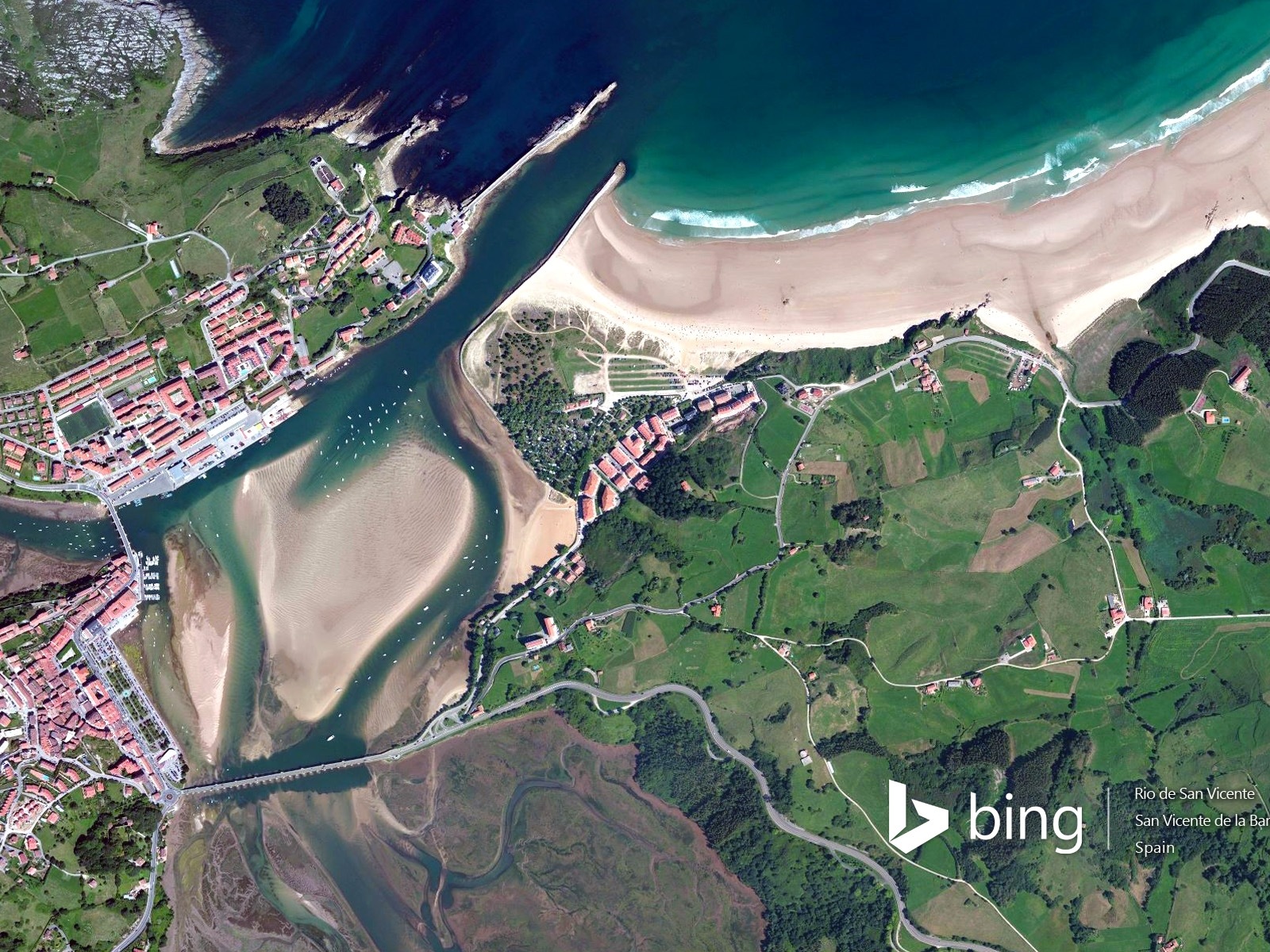 Microsoft Bing HD Wallpapers: Luftaufnahme von Europa #8 - 1600x1200