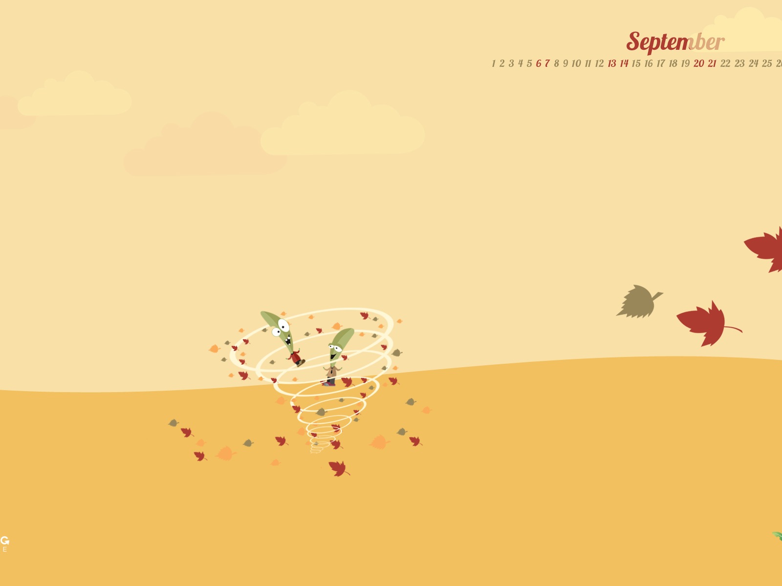 September 2014 Kalender Tapete (2) #9 - 1600x1200