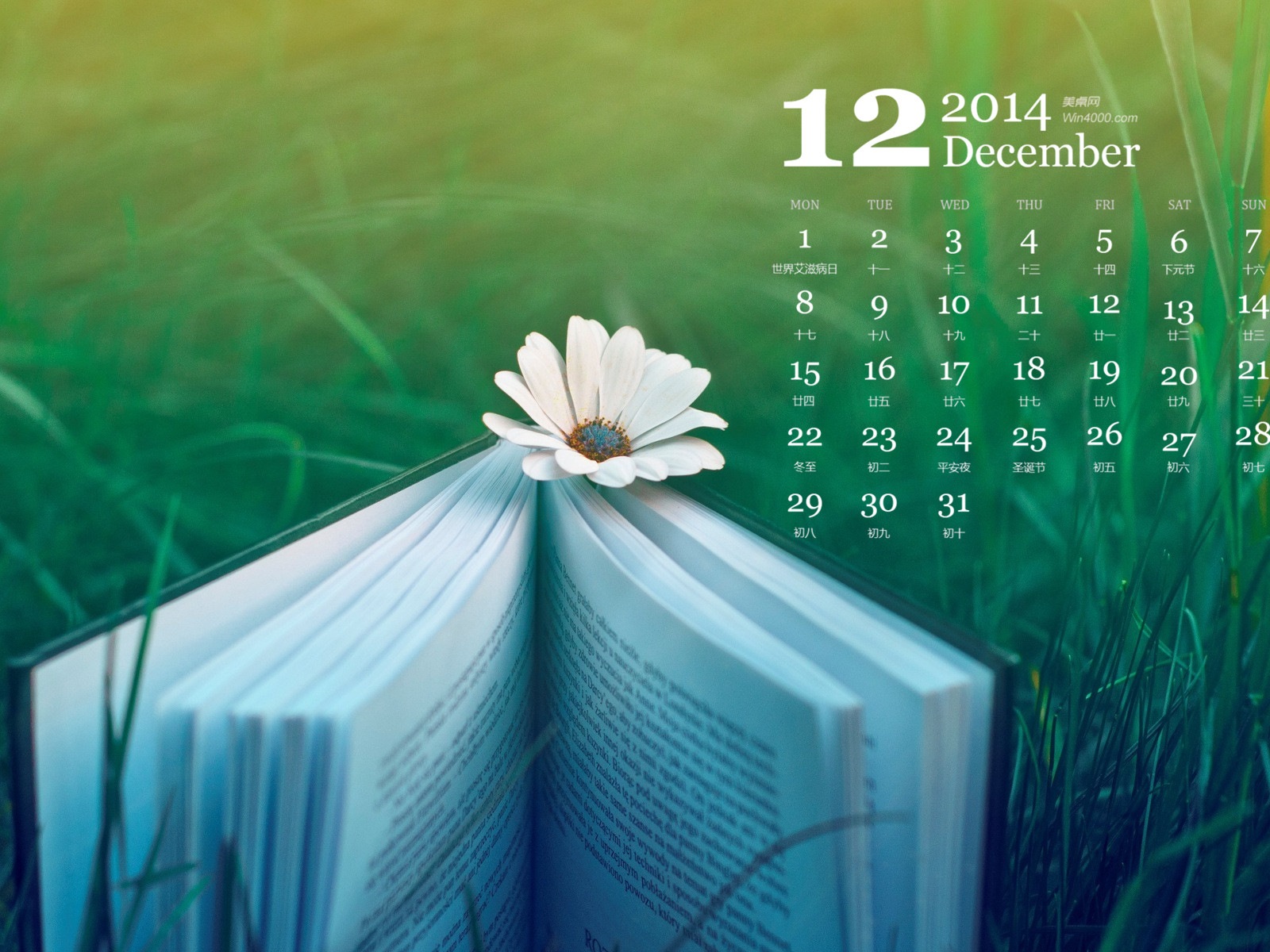December 2014 Calendar wallpaper (1) #7 - 1600x1200