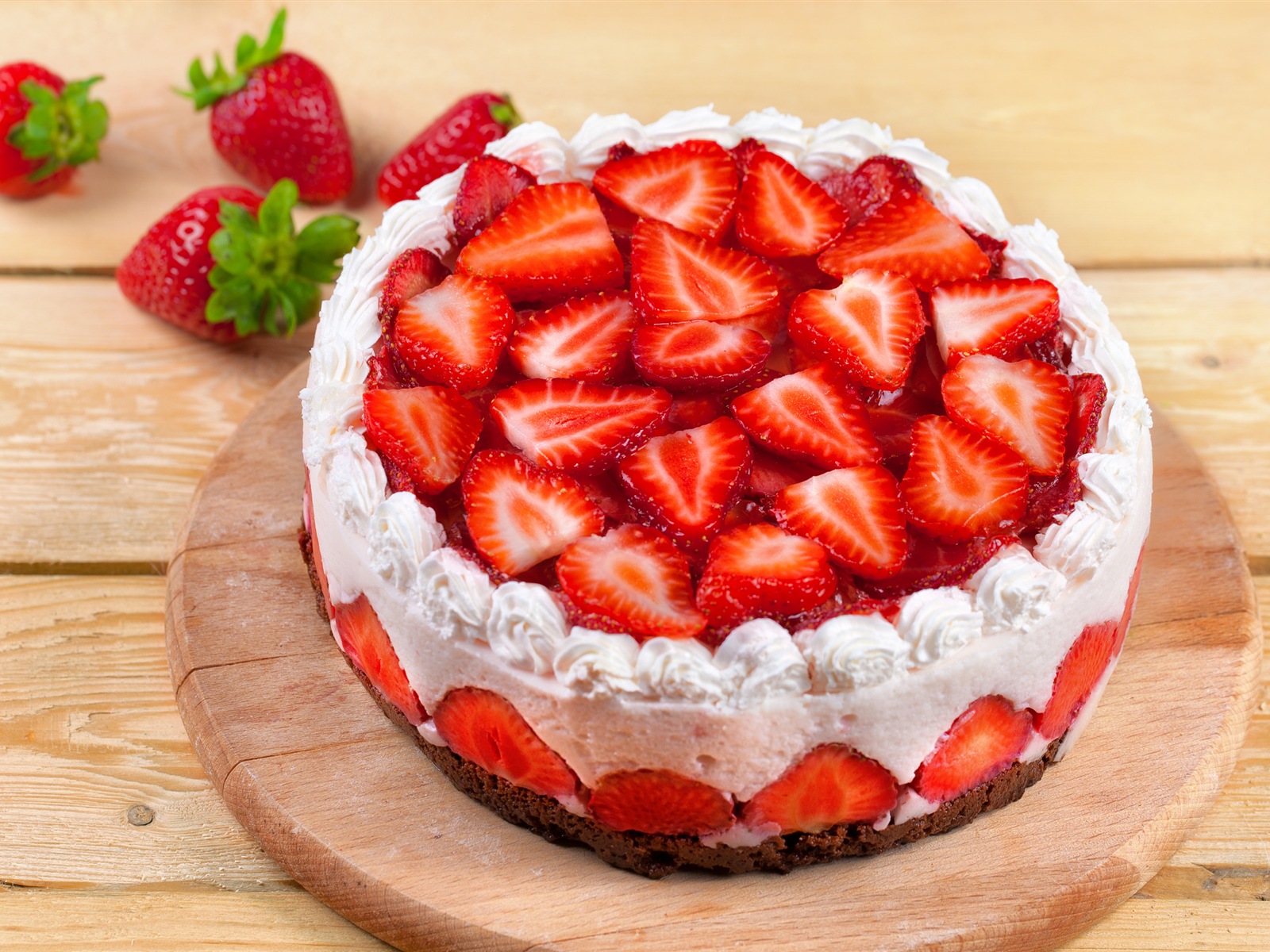 Delicious strawberry cake HD wallpapers #1 - 1600x1200