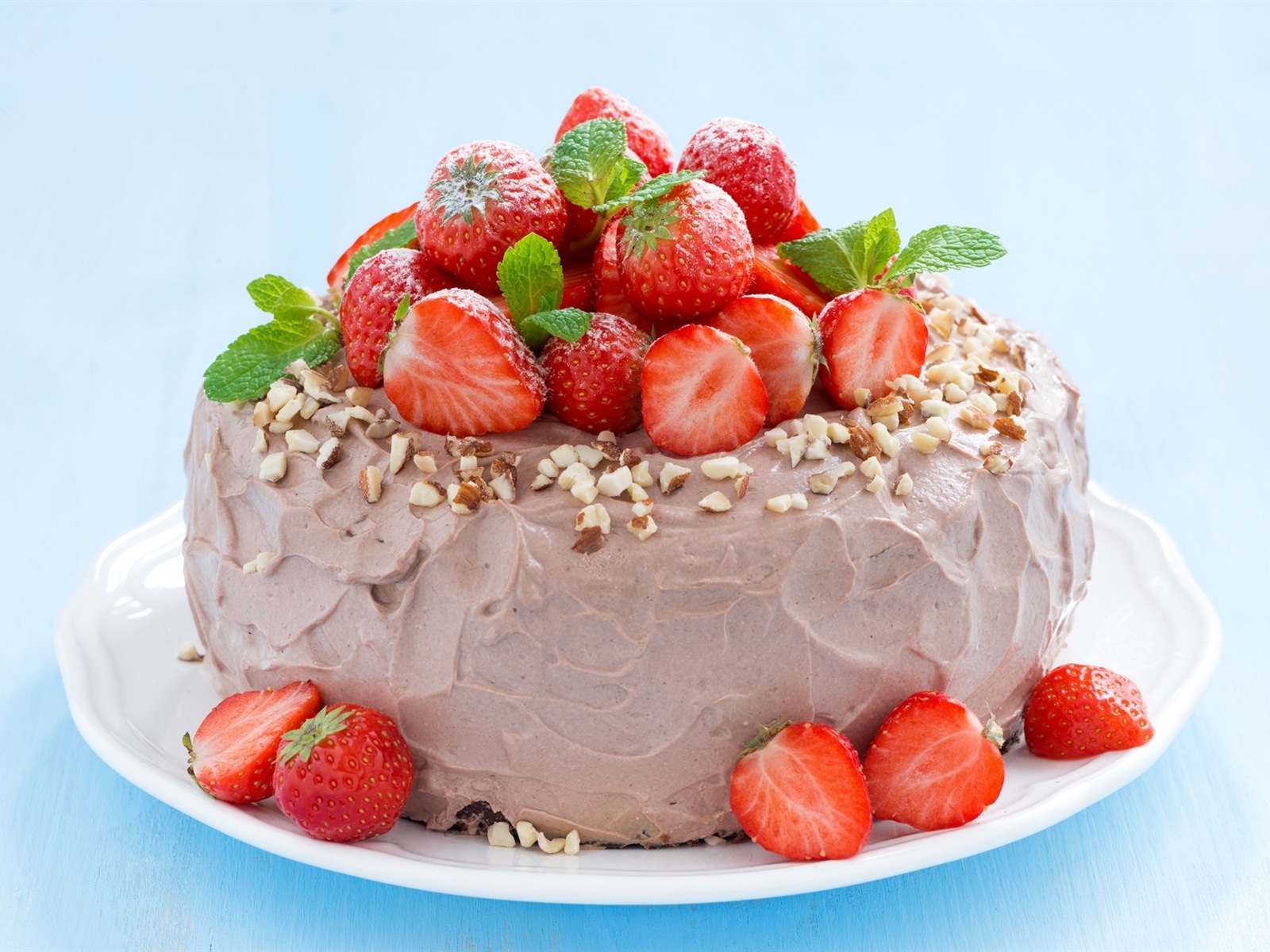 Délicieux gâteau fraises fonds d'écran HD #18 - 1600x1200