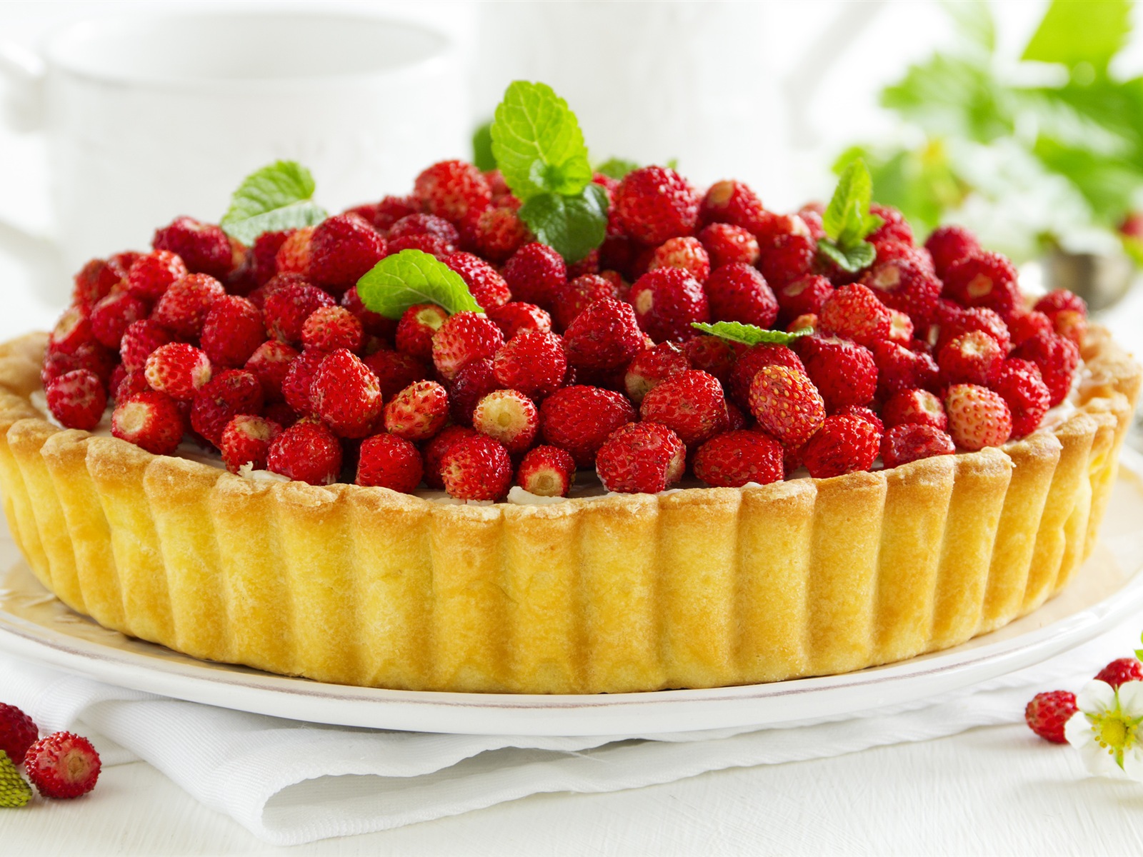 맛있는 딸기 케이크의 HD 배경 화면 #24 - 1600x1200