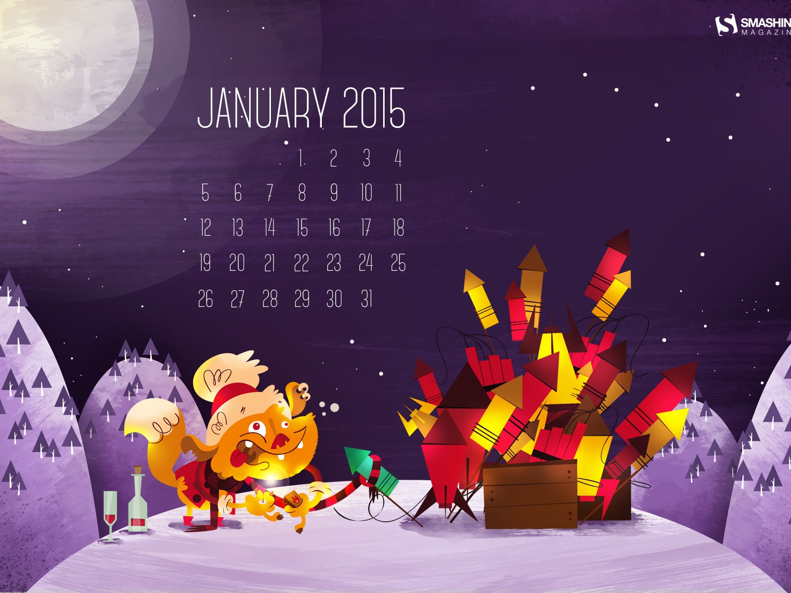 Januar 2015 Kalender Wallpaper (2) #7 - 1600x1200