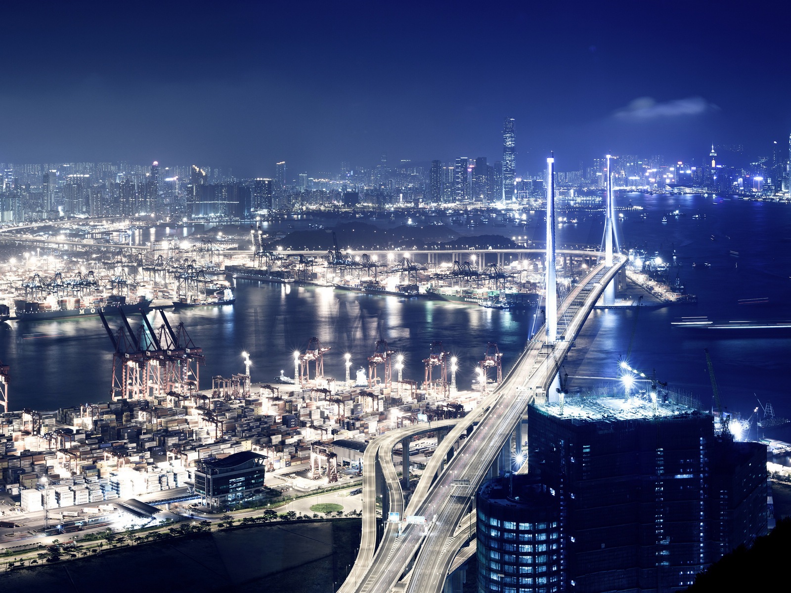 홍콩의 도시 풍경 아름다운 HD 배경 화면 #3 - 1600x1200