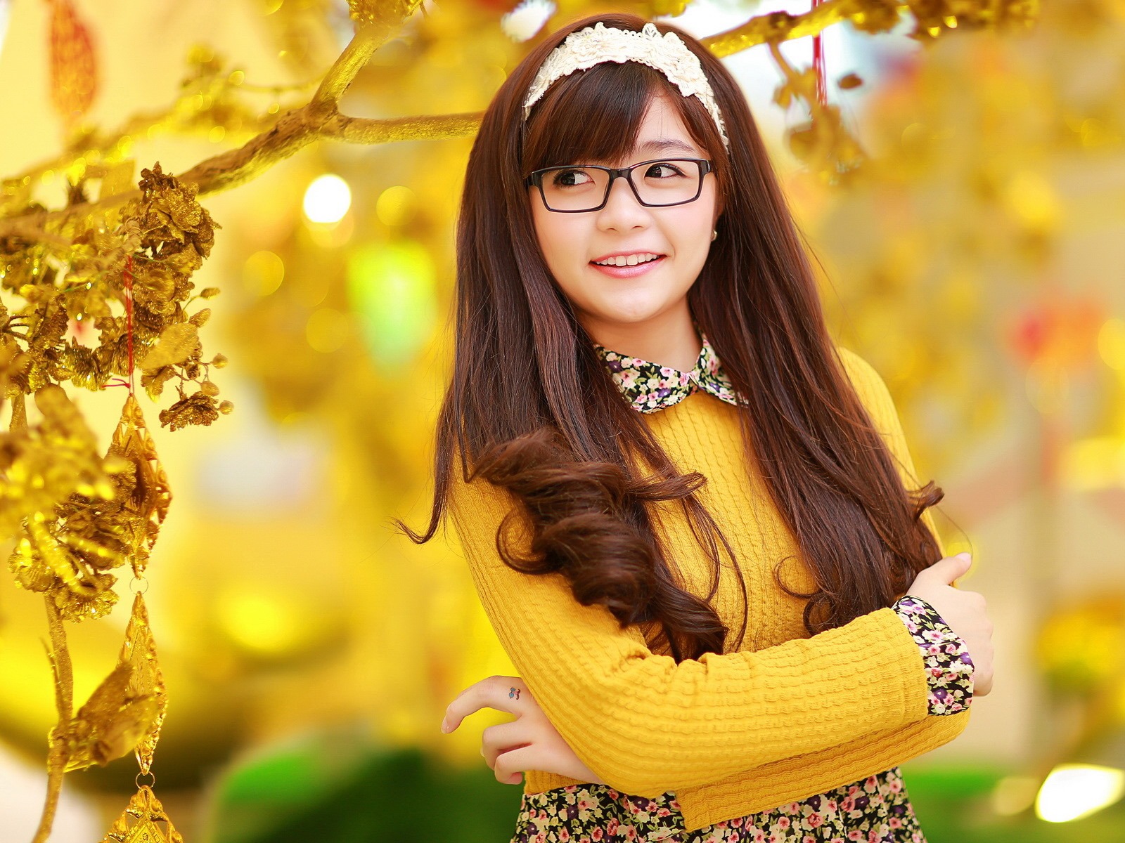 Pure and lovely young Asian girl HD wallpapers collection (1) #13 - 1600x1200