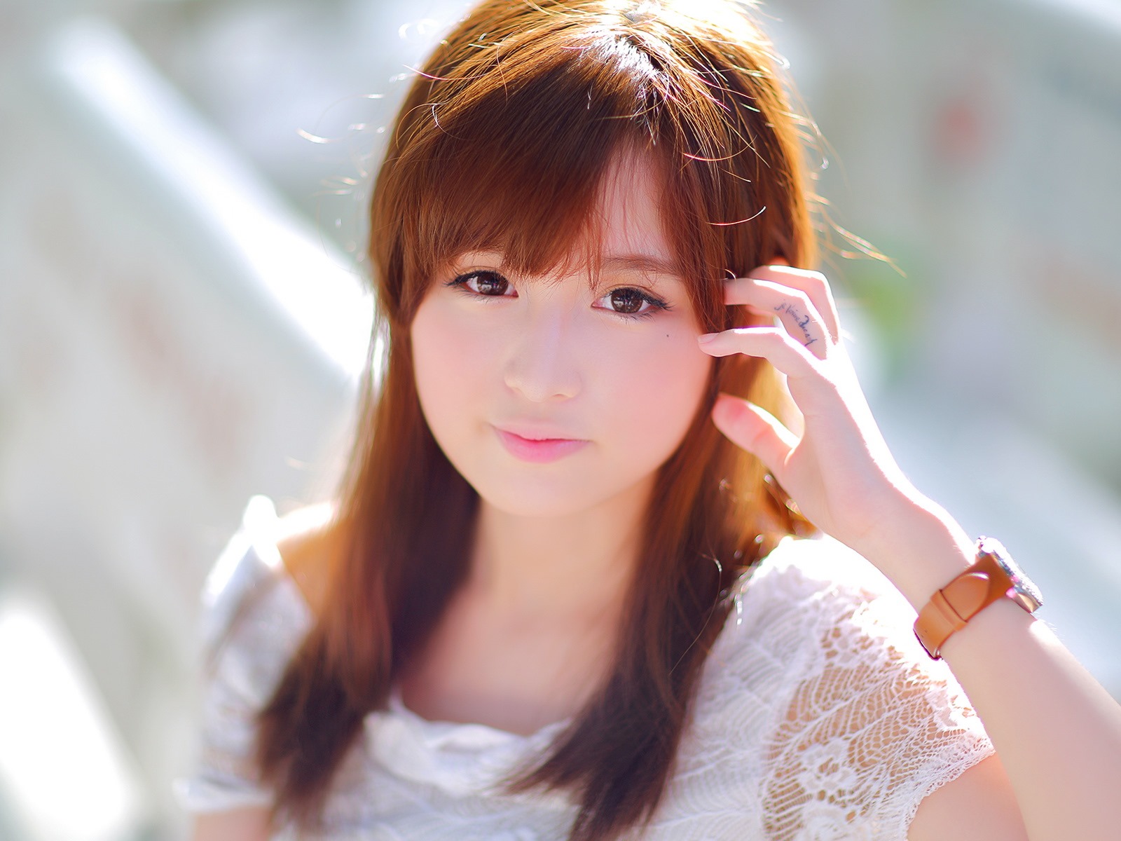Pure and lovely young Asian girl HD wallpapers collection (2) #36 - 1600x1200