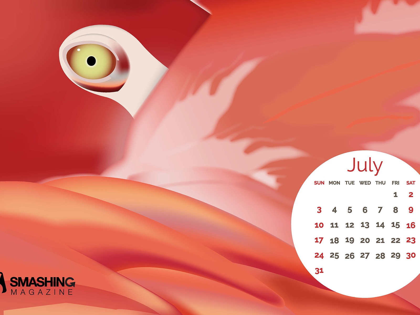 Julio 2016 fondo de pantalla de calendario (2) #14 - 1600x1200
