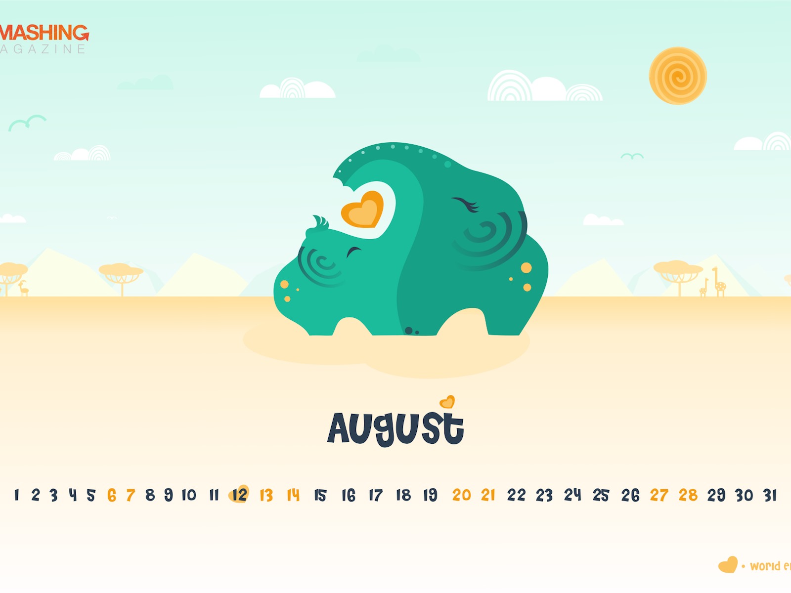 Август 2016 обои календарь (2) #10 - 1600x1200