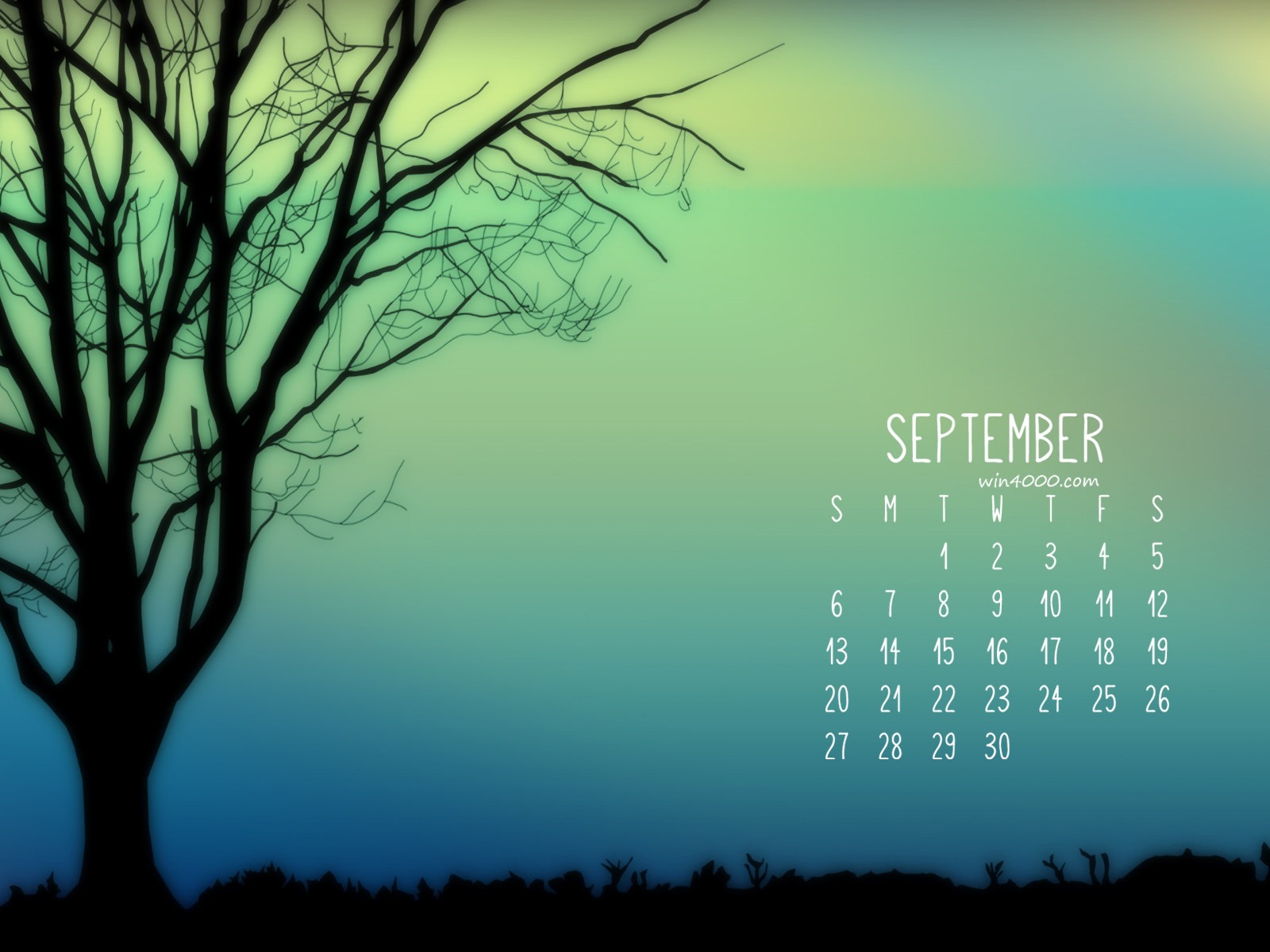 De septiembre de fondo de pantalla de calendario el año 2016 (2) #5 - 1600x1200