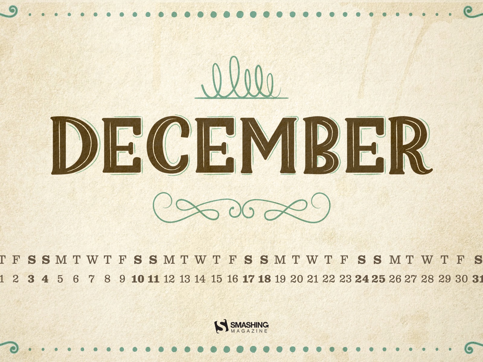 2016年12月クリスマステーマカレンダーの壁紙 (2) #9 - 1600x1200