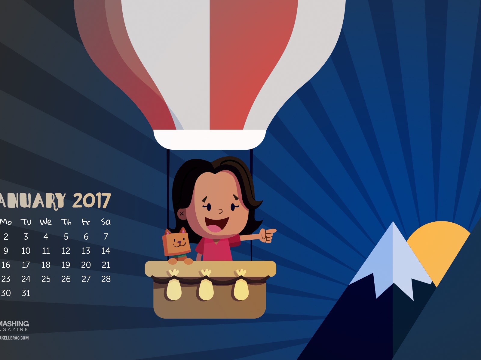 Januar 2017 Kalender Hintergrund (2) #4 - 1600x1200