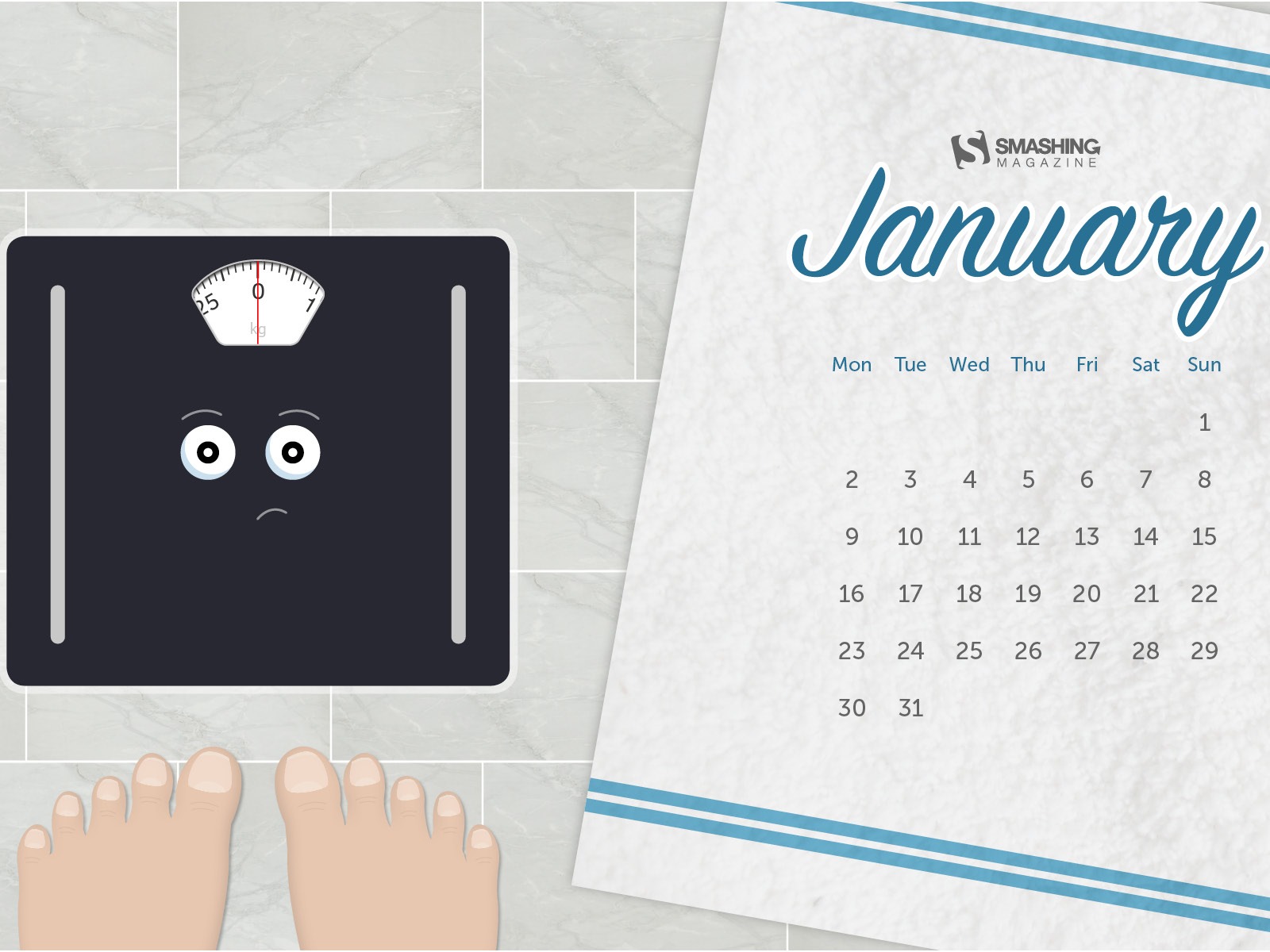 Januar 2017 Kalender Hintergrund (2) #17 - 1600x1200