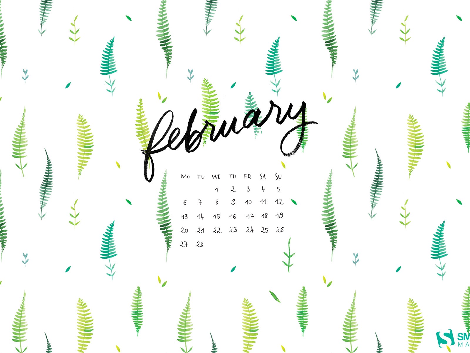 Fondo de escritorio de calendario de febrero de 2017 (1) #16 - 1600x1200