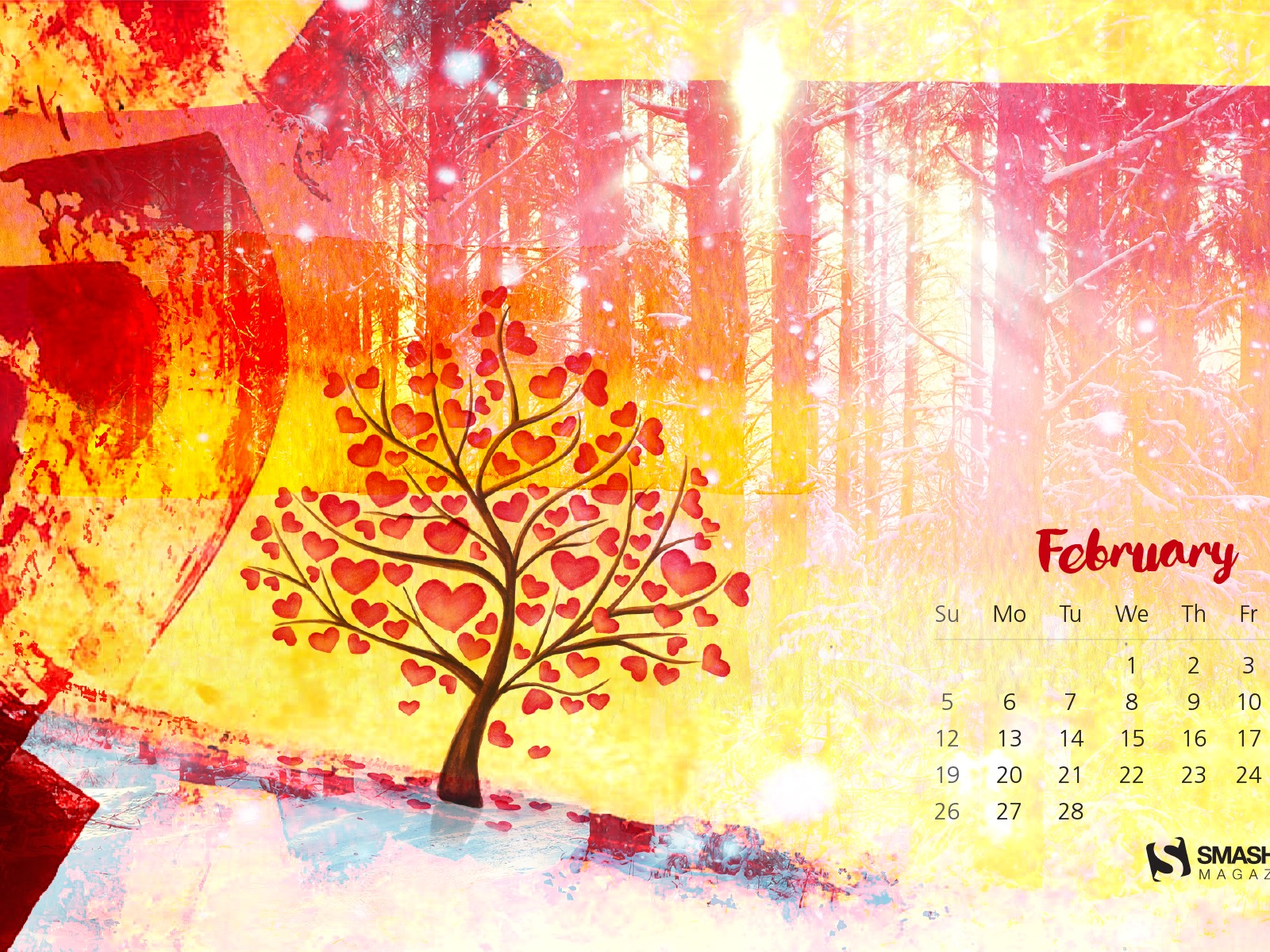 Februar 2017 Kalender Hintergrund (2) #1 - 1600x1200