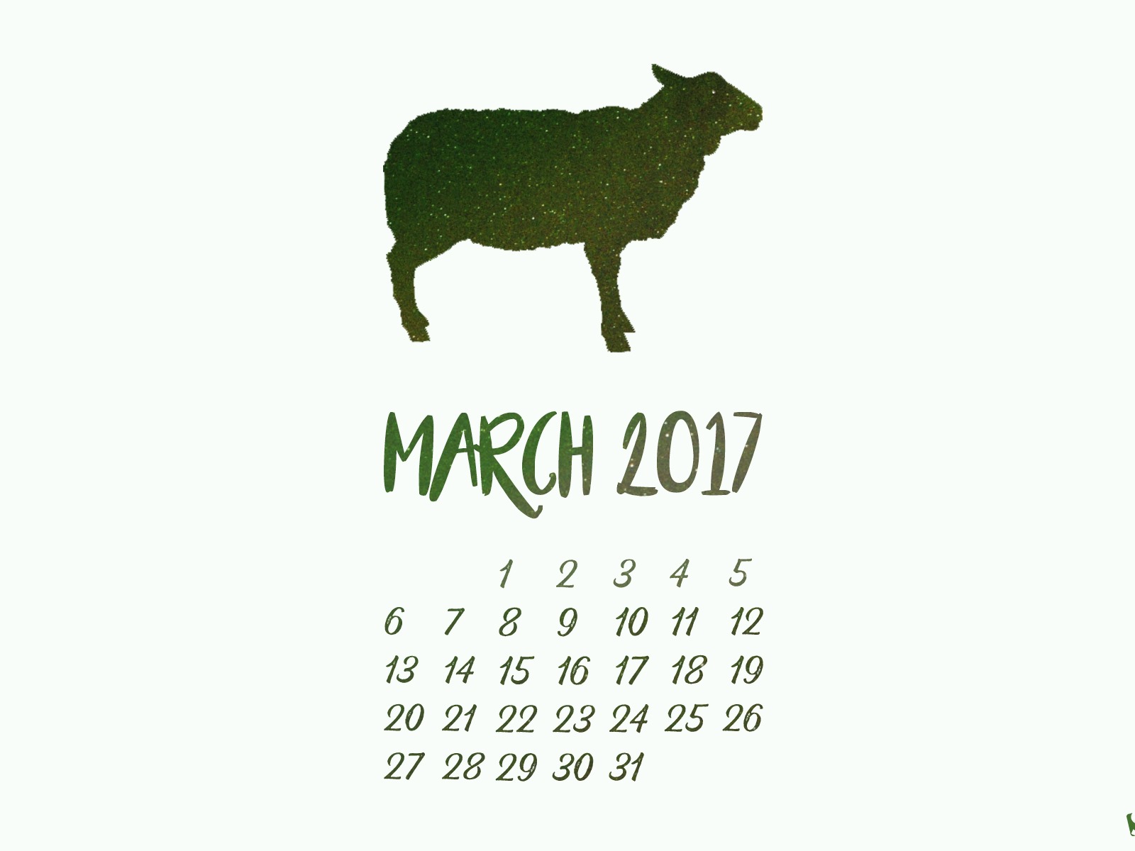 Fondo de pantalla del calendario de marzo de 2017 (2) #16 - 1600x1200
