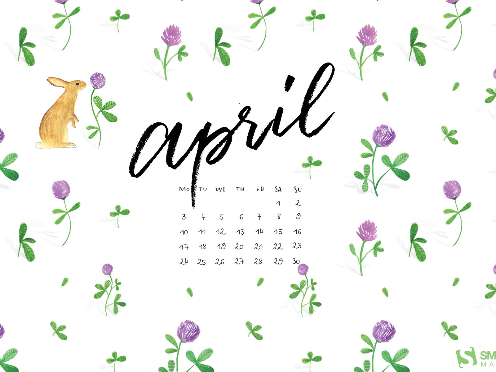 Fondo de pantalla calendario abril 2017 (1) #14 - 1600x1200