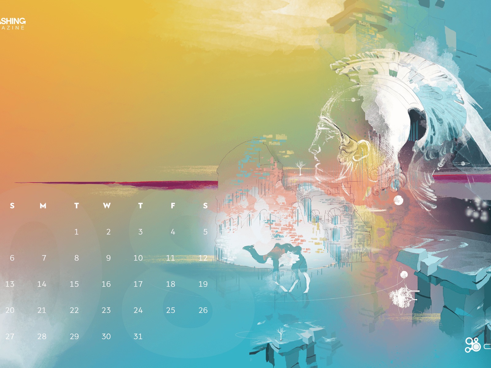 August 2017 Kalender Tapete #22 - 1600x1200