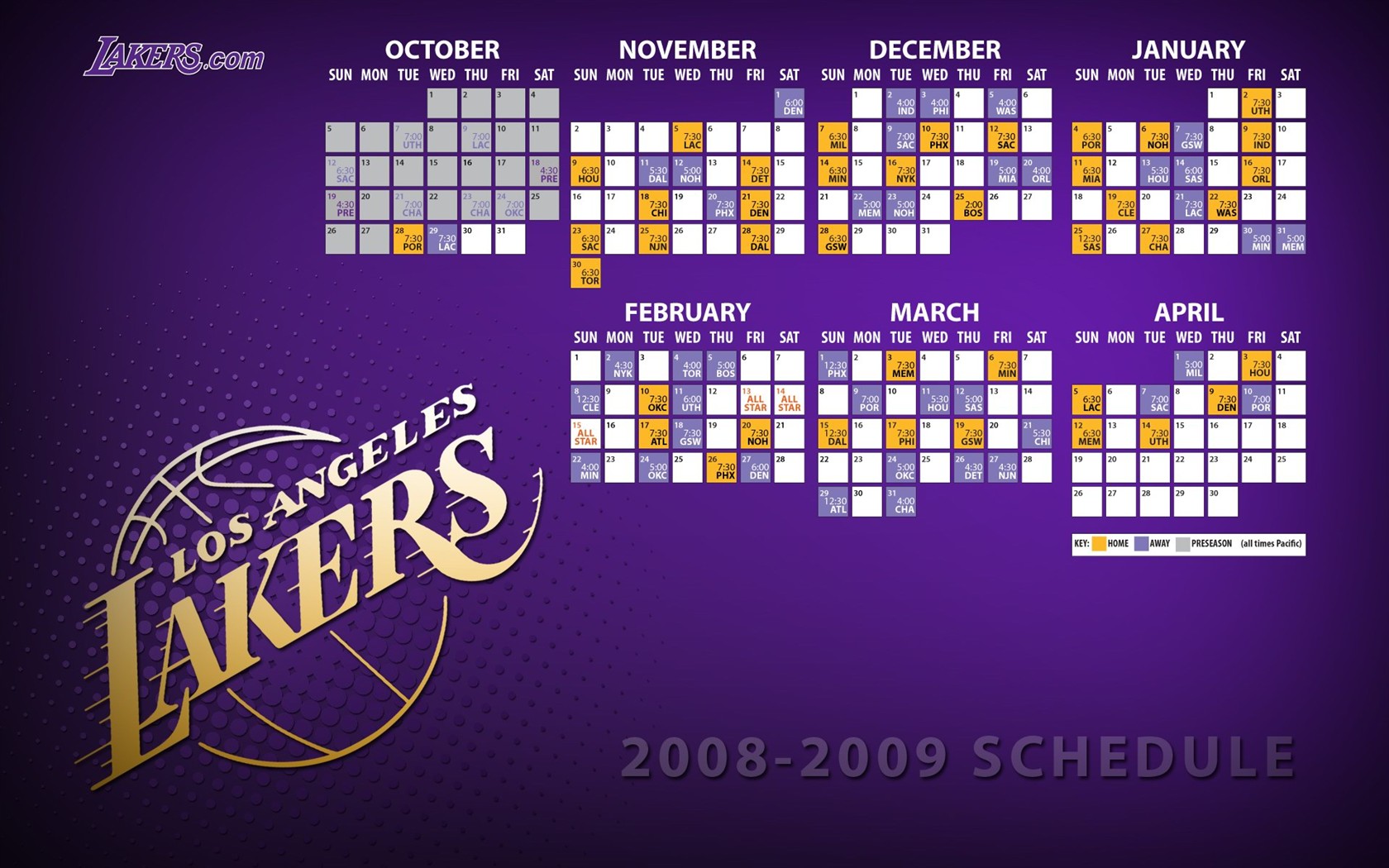 Los Angeles Lakers Official Wallpaper #1 - 1680x1050