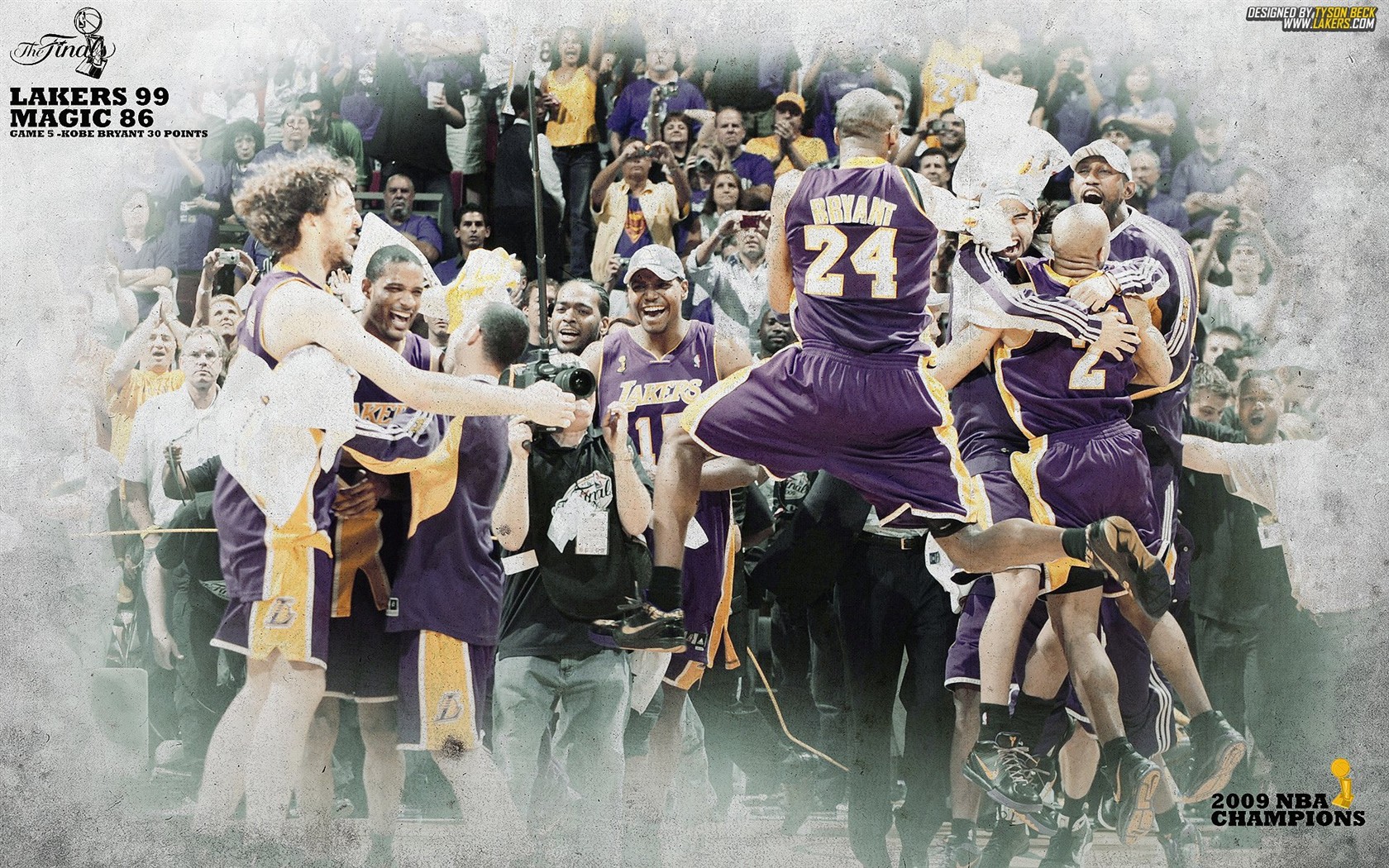 NBA2009總冠軍湖人隊壁紙 #15 - 1680x1050