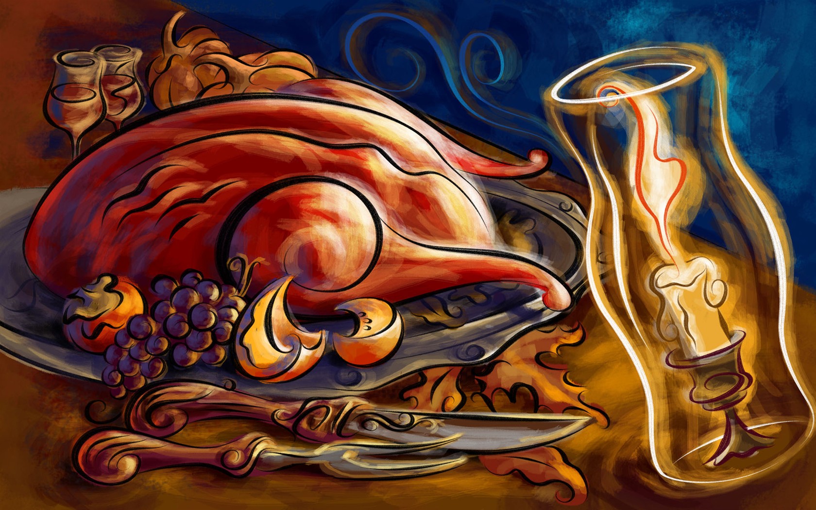 Thanksgiving theme wallpaper #12 - 1680x1050