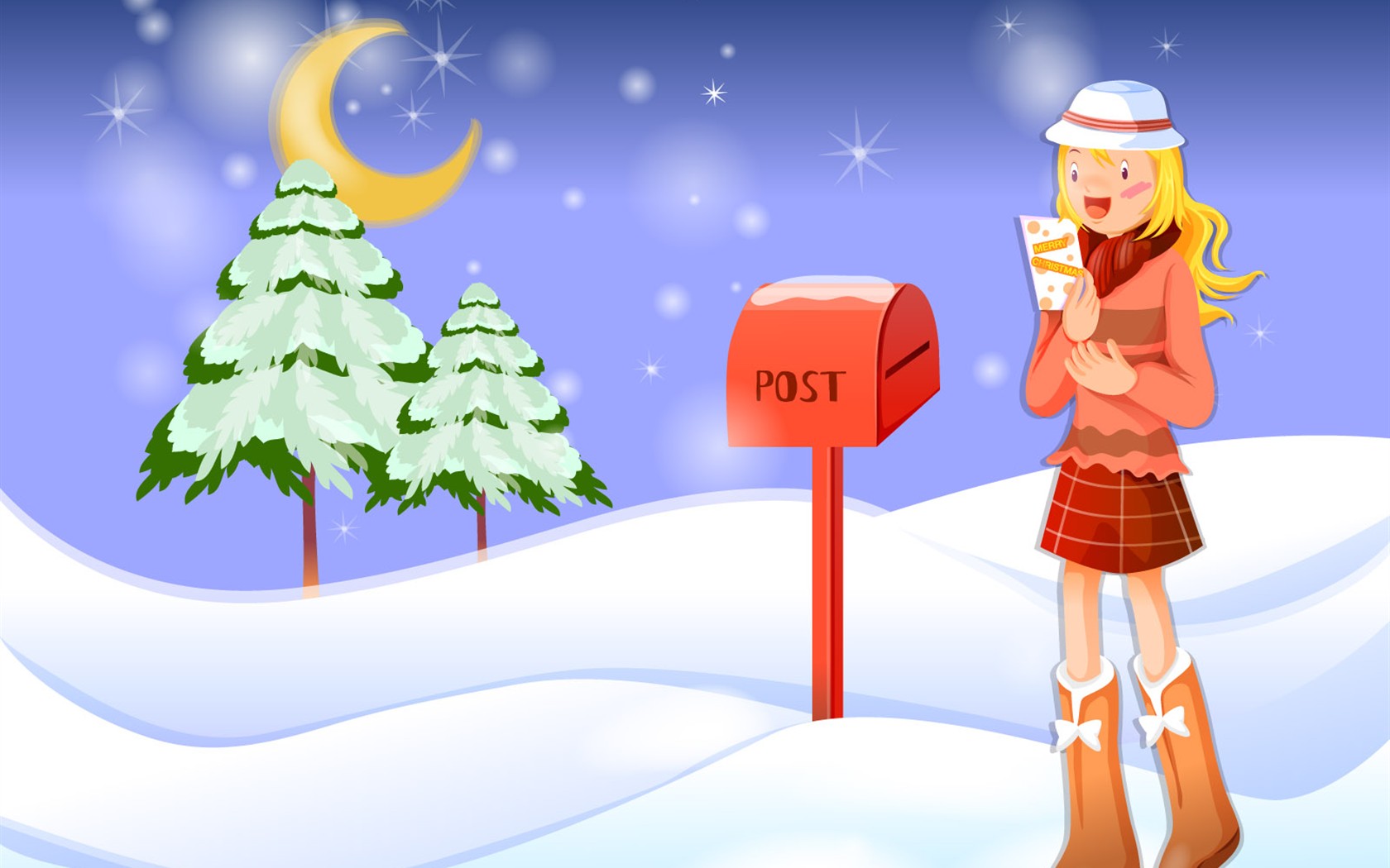 Christmas Winter Wallpaper chapter of Vector #11 - 1680x1050