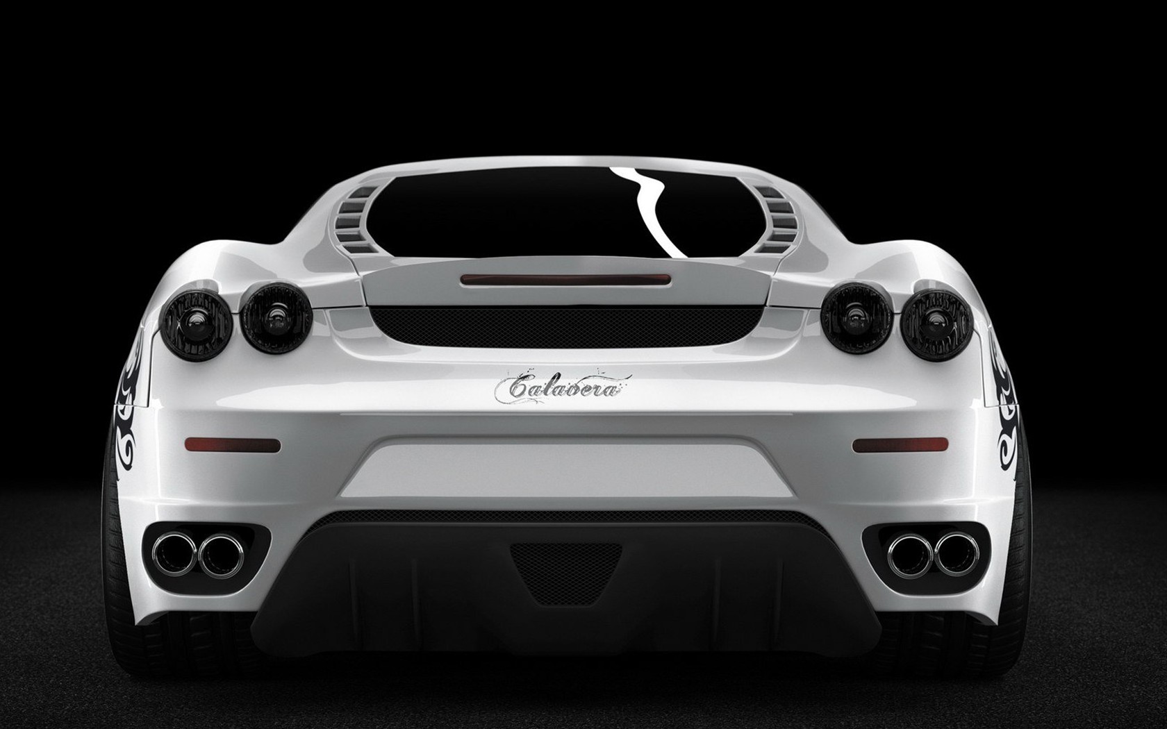 Белый Череп Ferrari F430 стола #16 - 1680x1050
