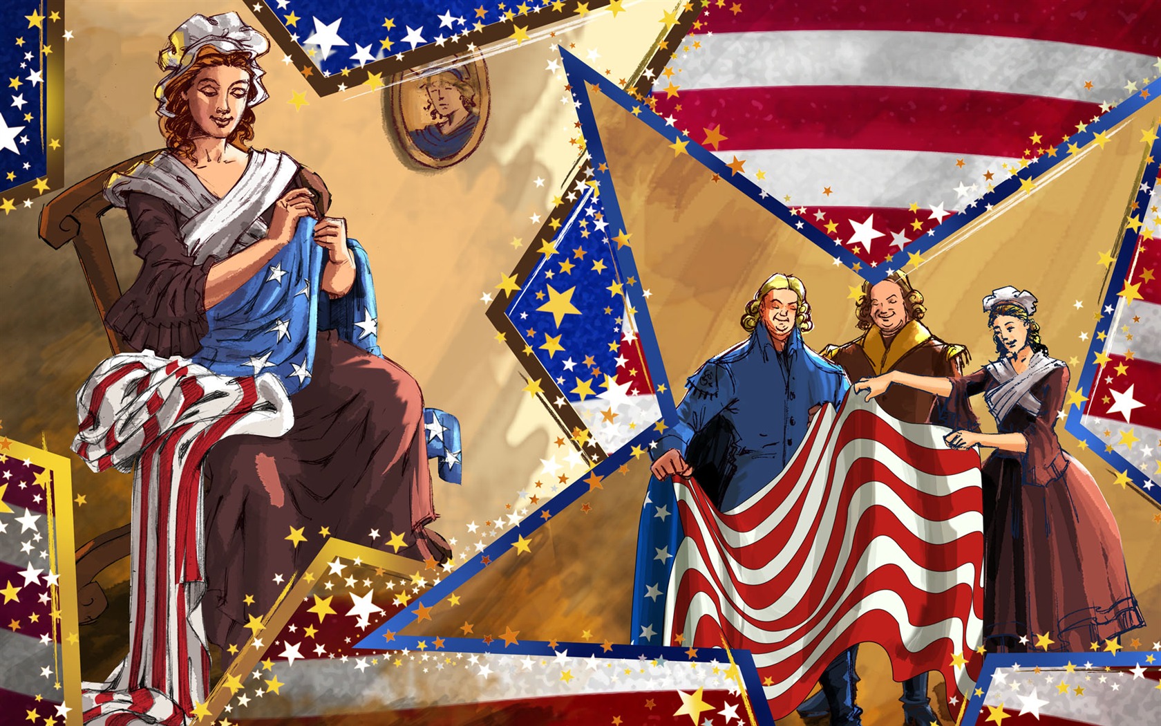 U. S. Independence Day Thema Tapete #10 - 1680x1050