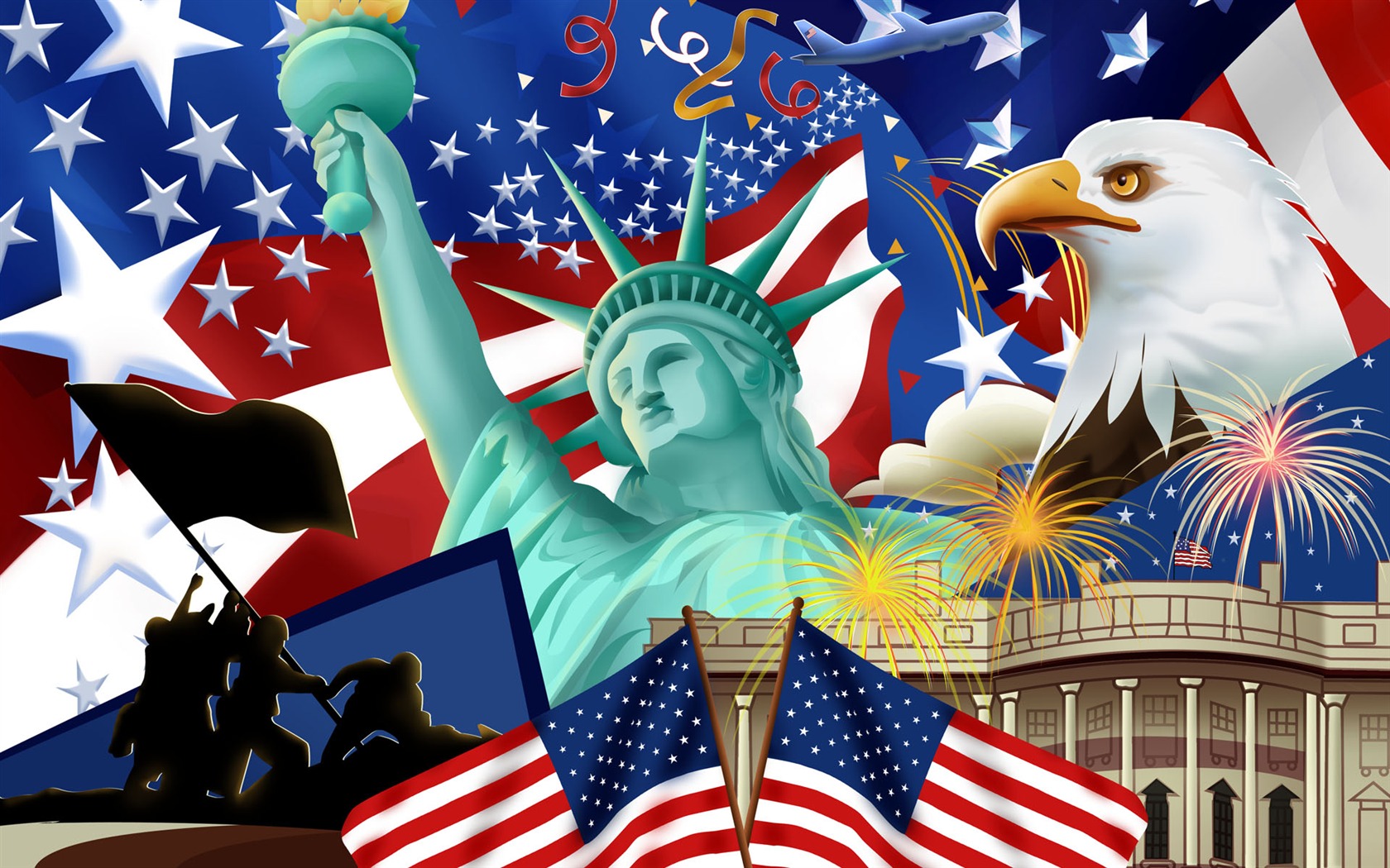 U. S. Independence Day Thema Tapete #14 - 1680x1050