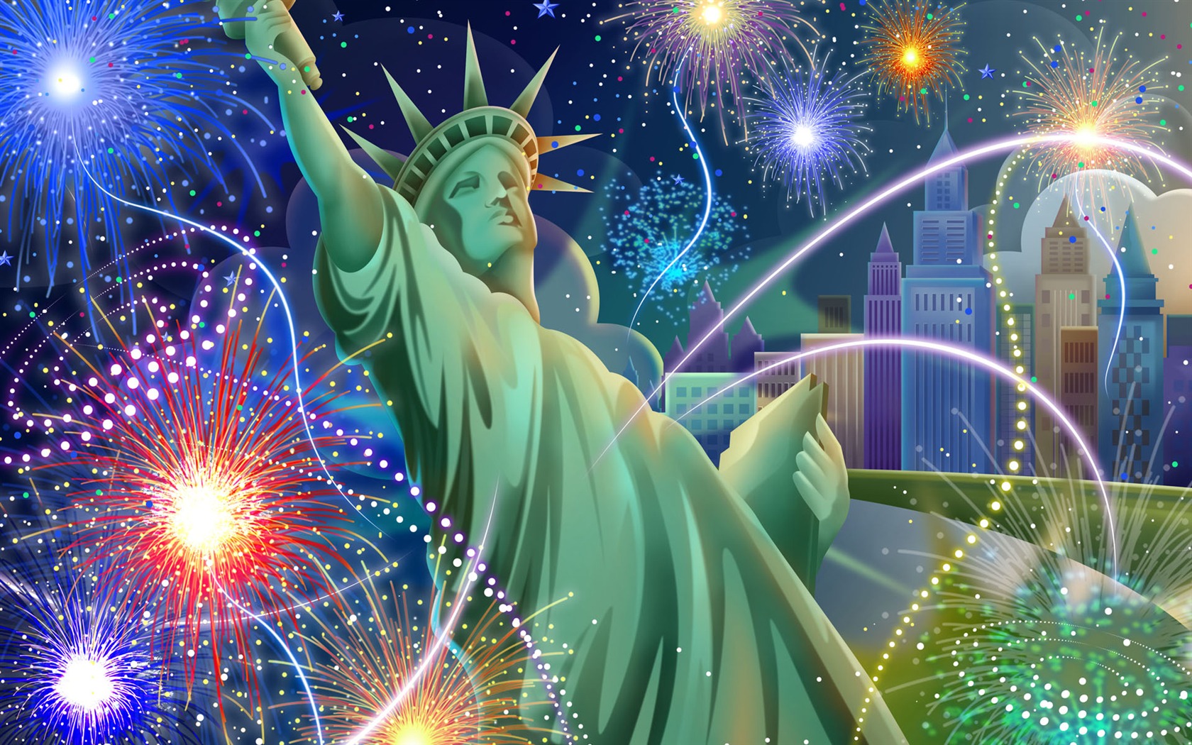 U.S. Independence Day theme wallpaper #25 - 1680x1050