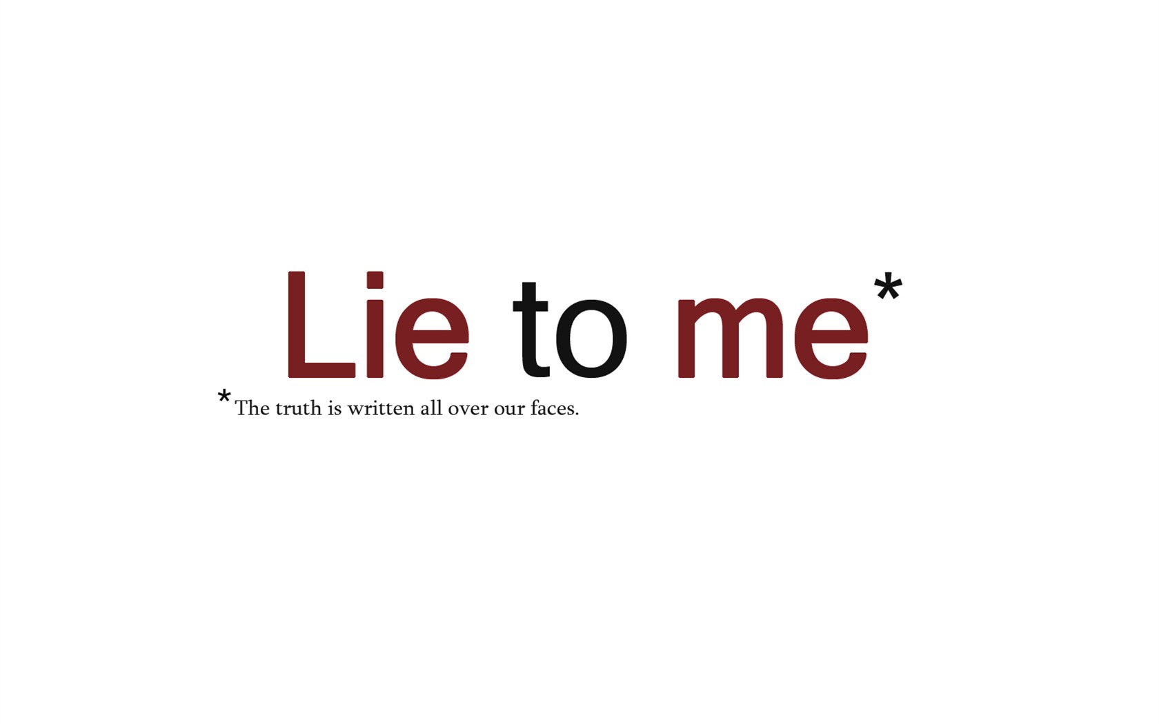 Lie to me Film Wallpaper #6 - 1680x1050