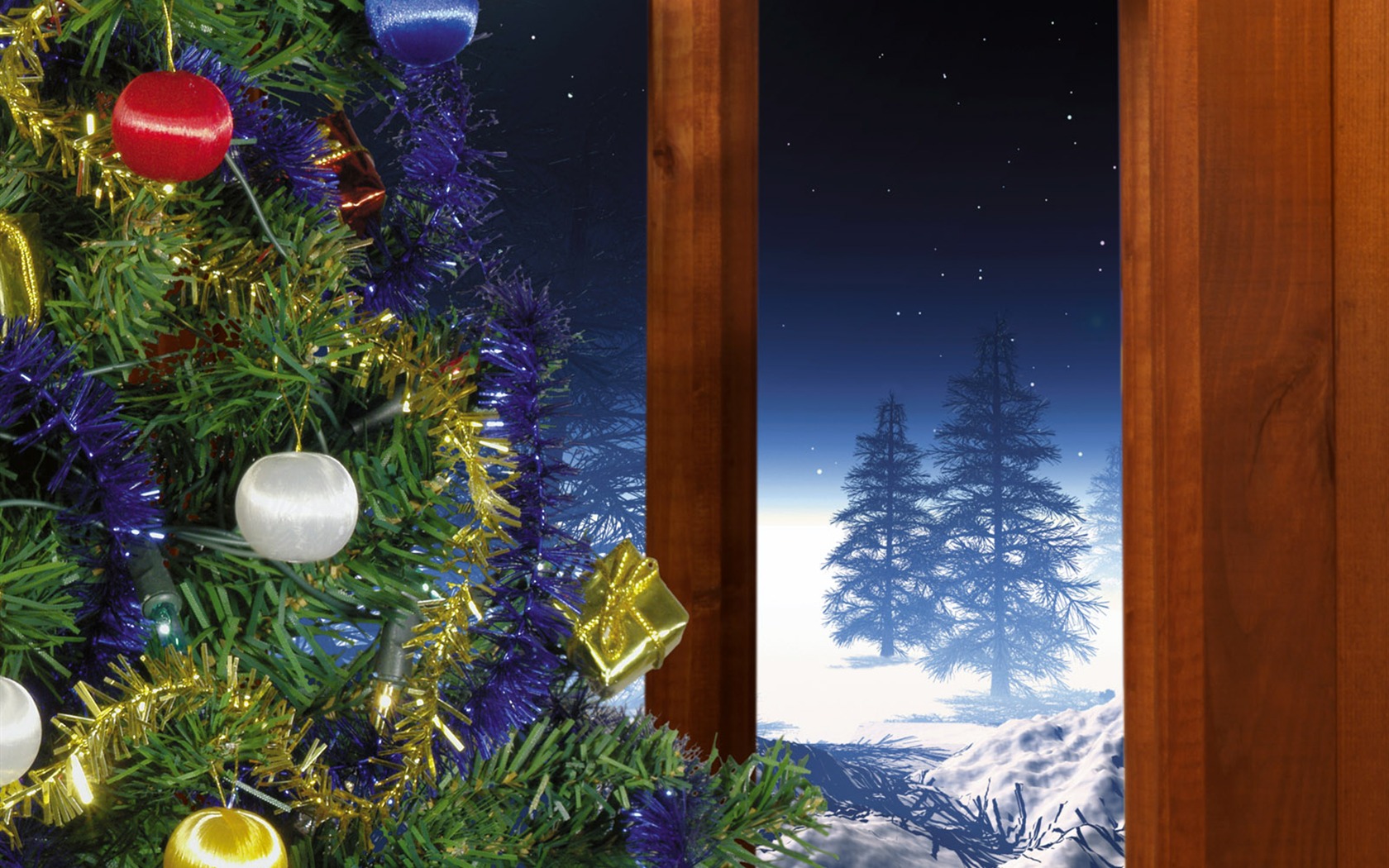 Christmas landscaping series wallpaper (13) #17 - 1680x1050
